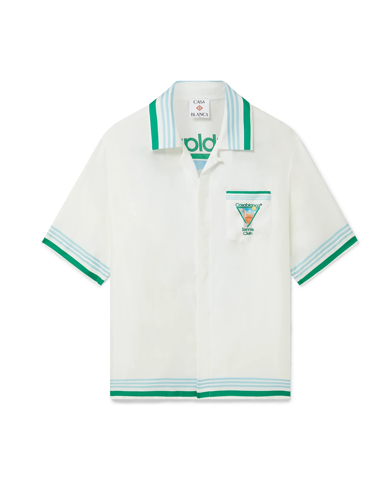 Metaphysical Tennis Icon Short Sleeve Silk Shirt | Casablanca Paris Metaphysical Tennis Icon Short Sleeve Silk Shirt | Casablanca Paris