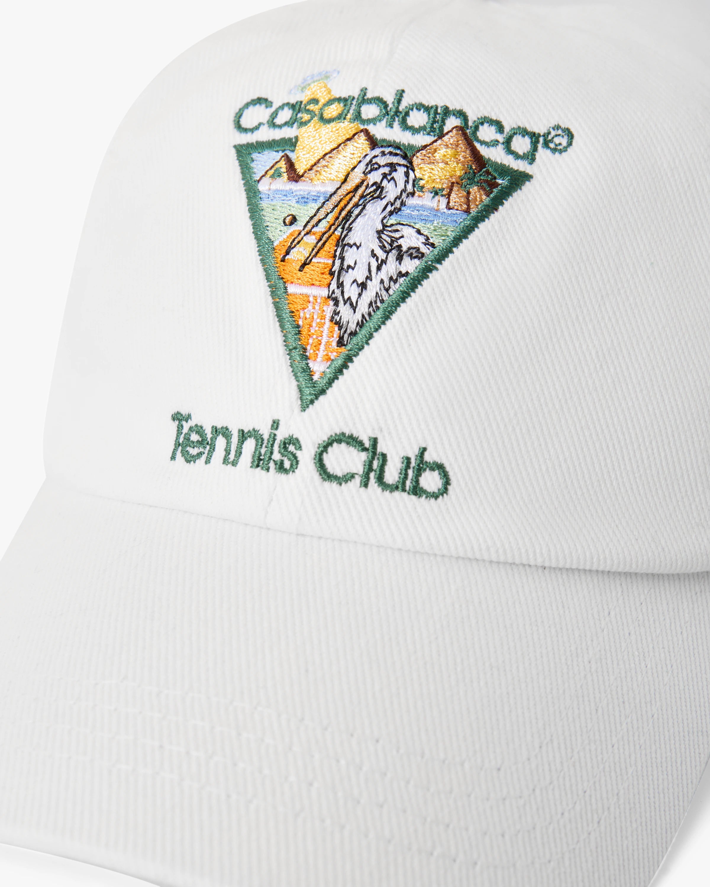 White Tennis Club Icon Pyramid Abduction Cap | Casablanca Paris