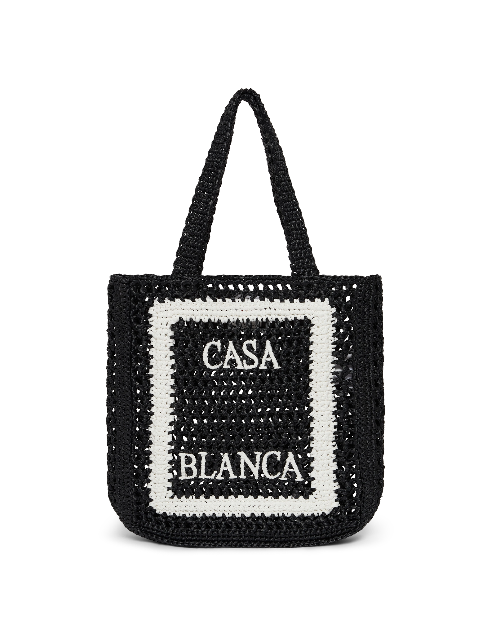 Black Raffia Tote – Casablanca