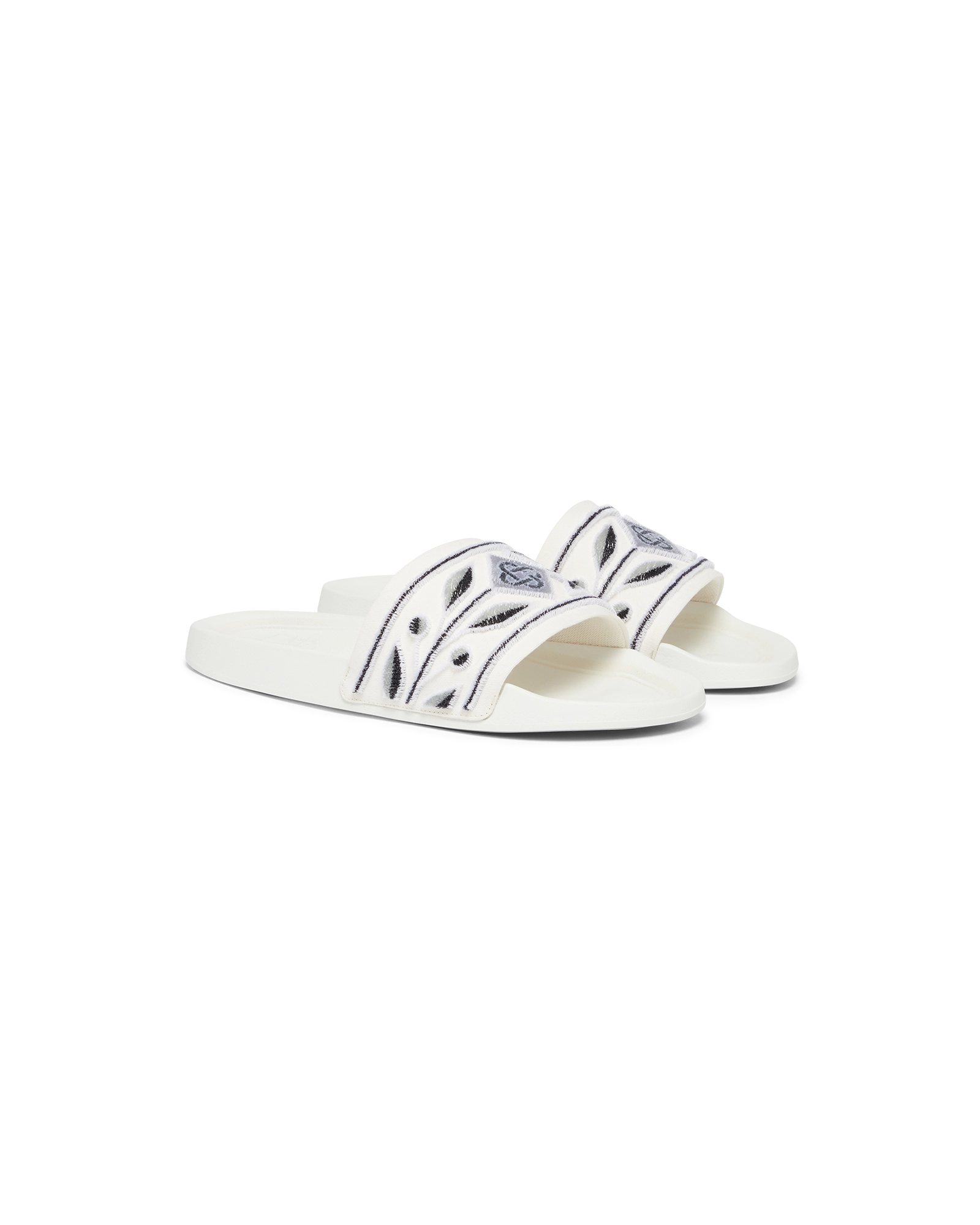 Casablanca White and Teal Men\'s Sandals Casablanca – Casablanca Laurel Terry Sandals in Barcelona or  main image 2