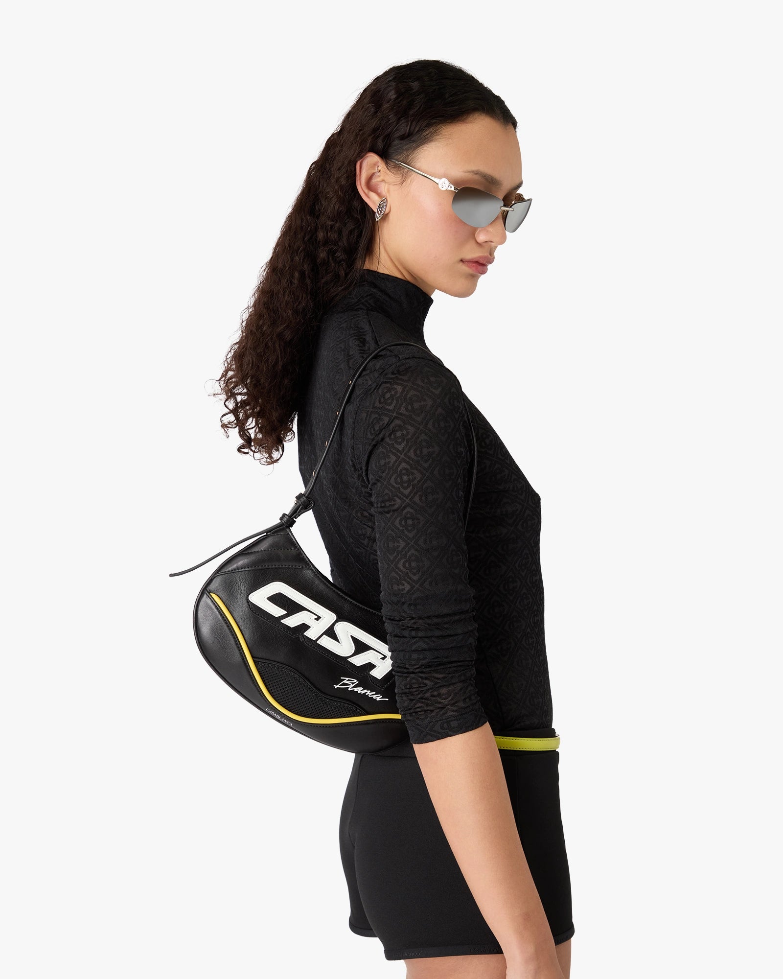 Black Slim Biker Bag | Casablanca Paris