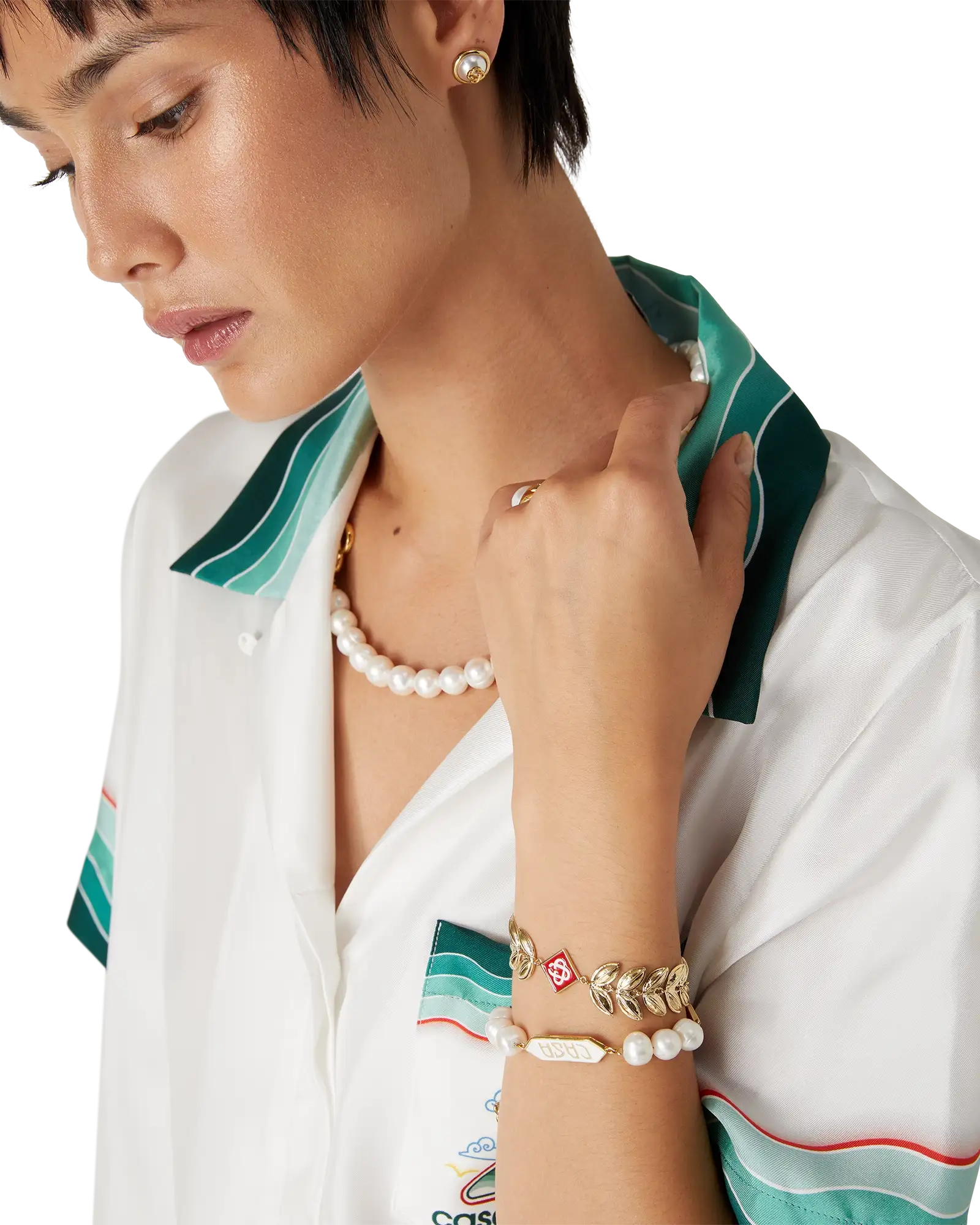 Gold Laurel Leaf Bracelet | Casablanca Paris Gold Laurel Leaf Bracelet | Casablanca Paris