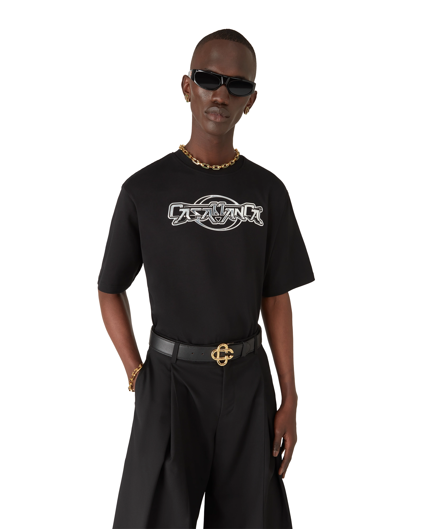 Casablanca Chrome Oversized Short Sleeve T-Shirt