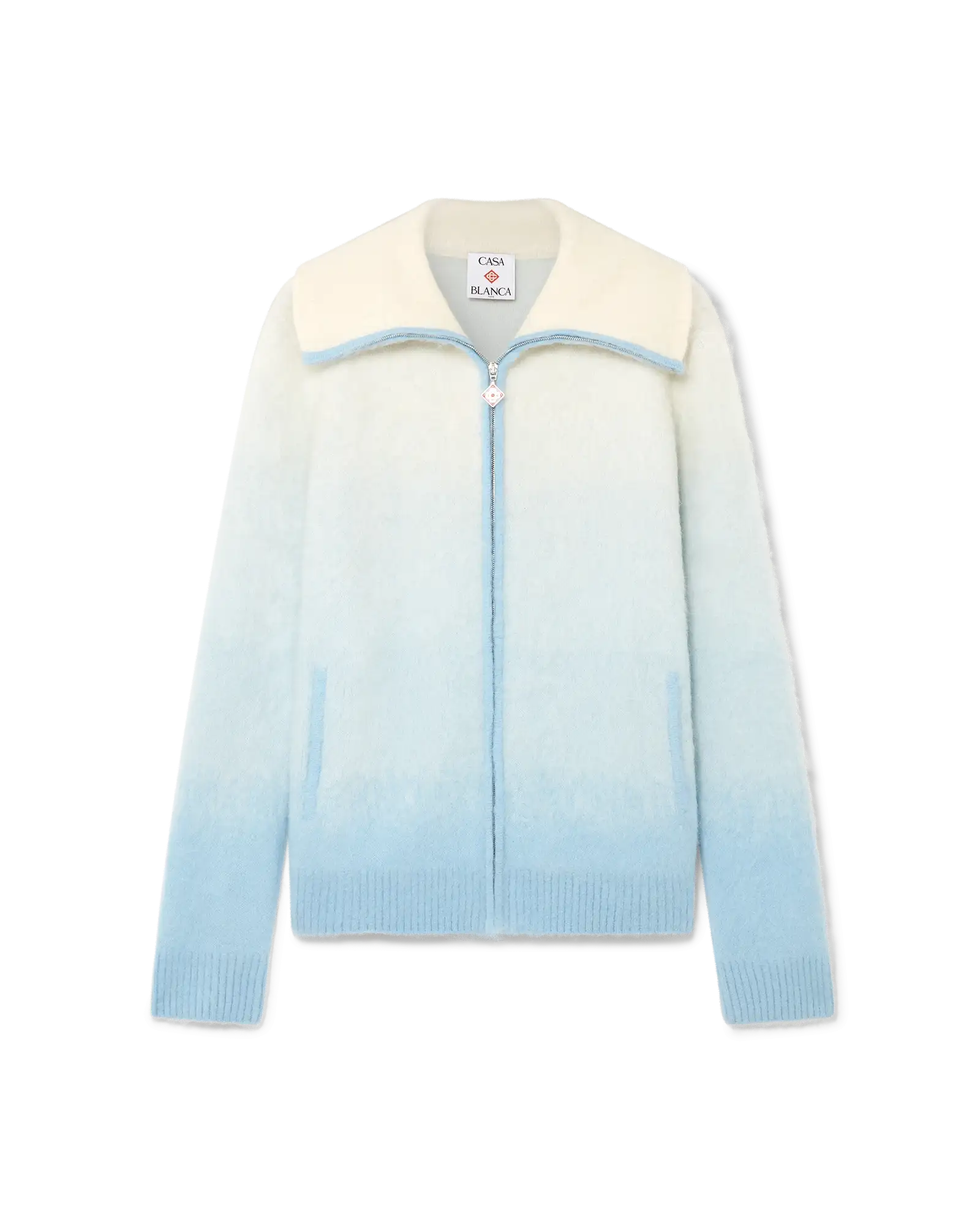 Fluffy Gradient Mohair Zip Jacket | Casablanca Paris