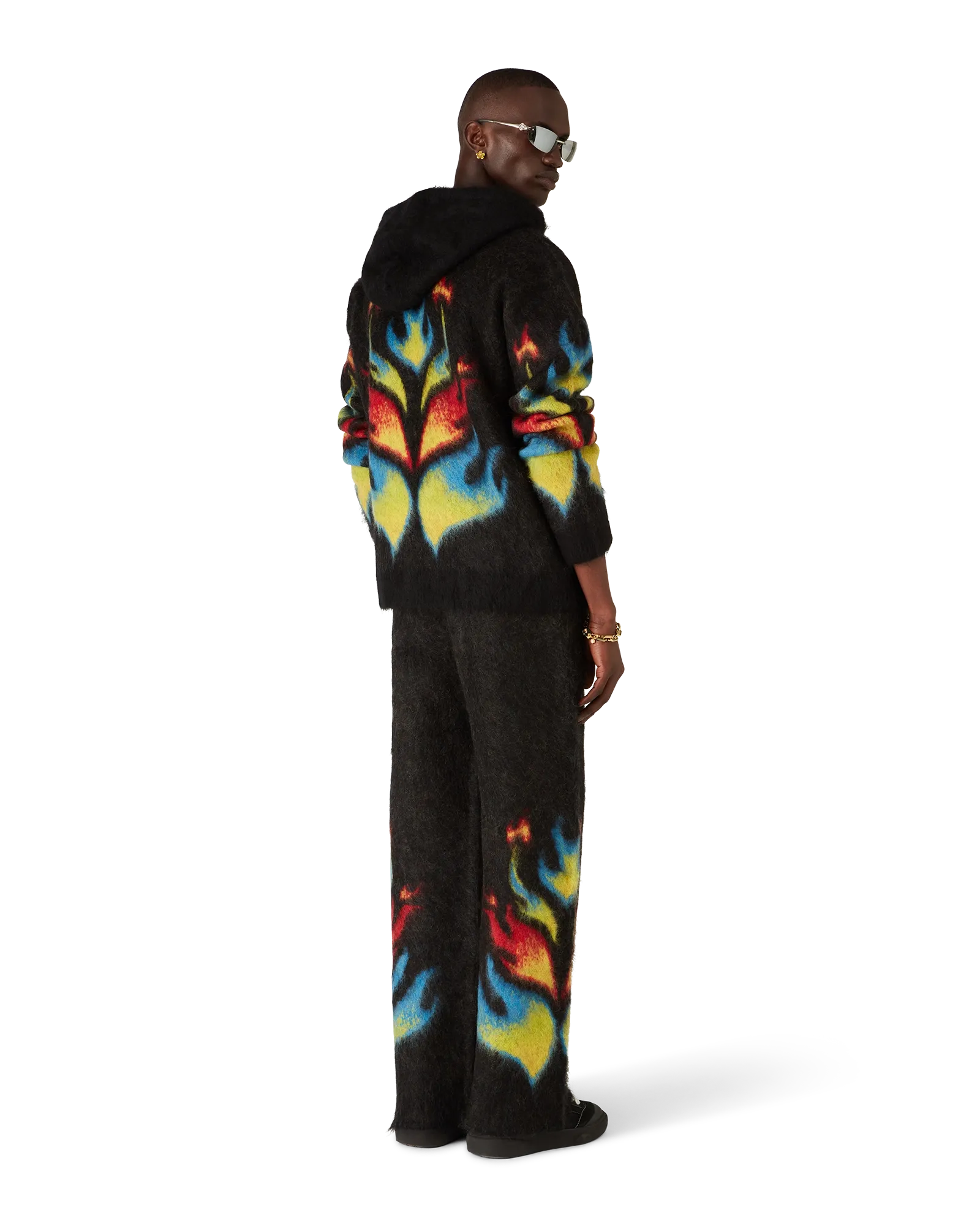 Mohair Flame Laurel Zip Hoodie | Casablanca Paris Mohair Flame Laurel Zip Hoodie | Casablanca Paris