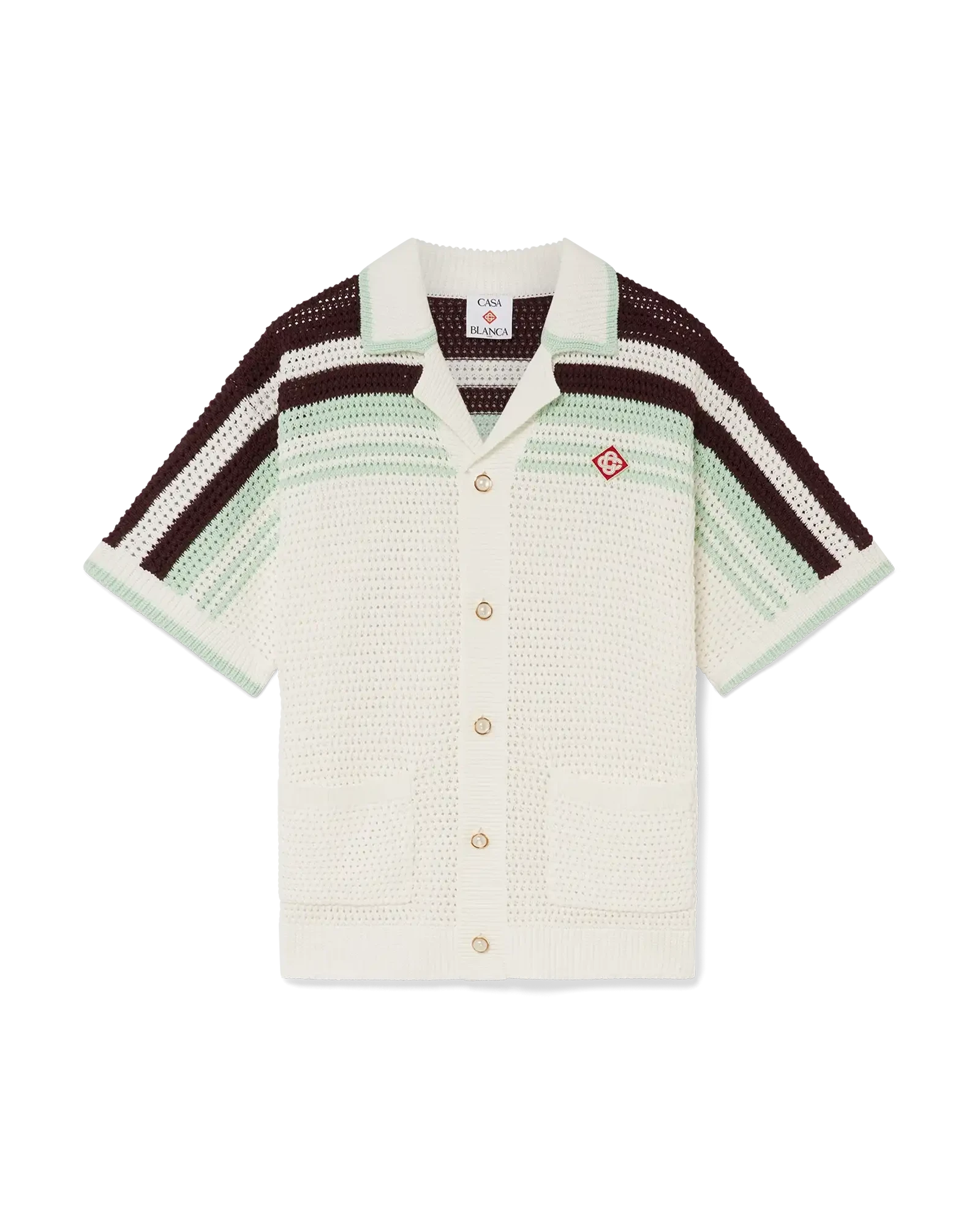 Tennis Cotton Crochet Short Sleeve Shirt | Casablanca Paris