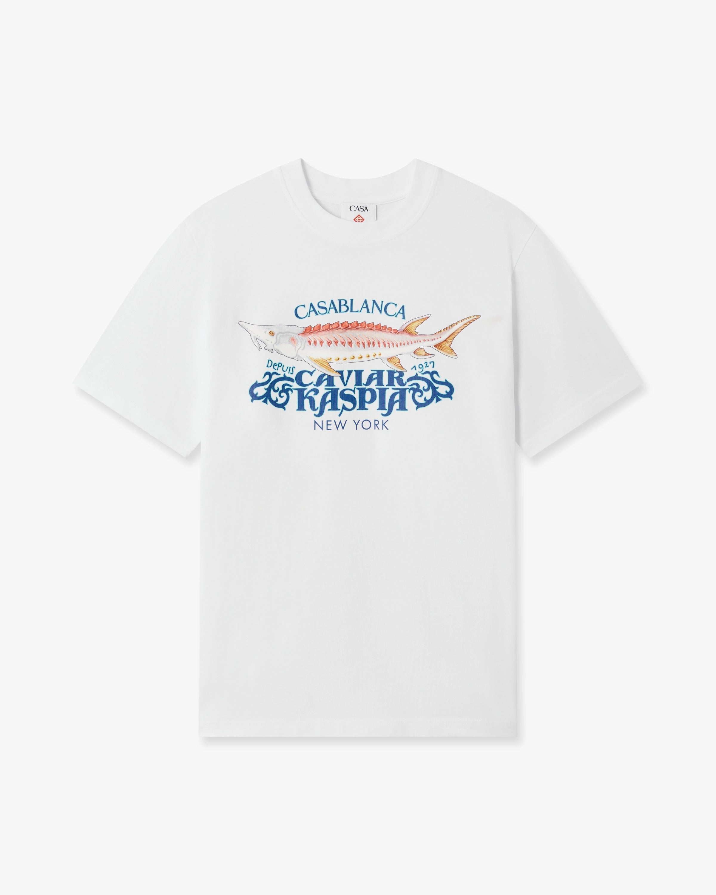 White Casa x Kaspia New York Short Sleeve T-Shirt | Casablanca Paris