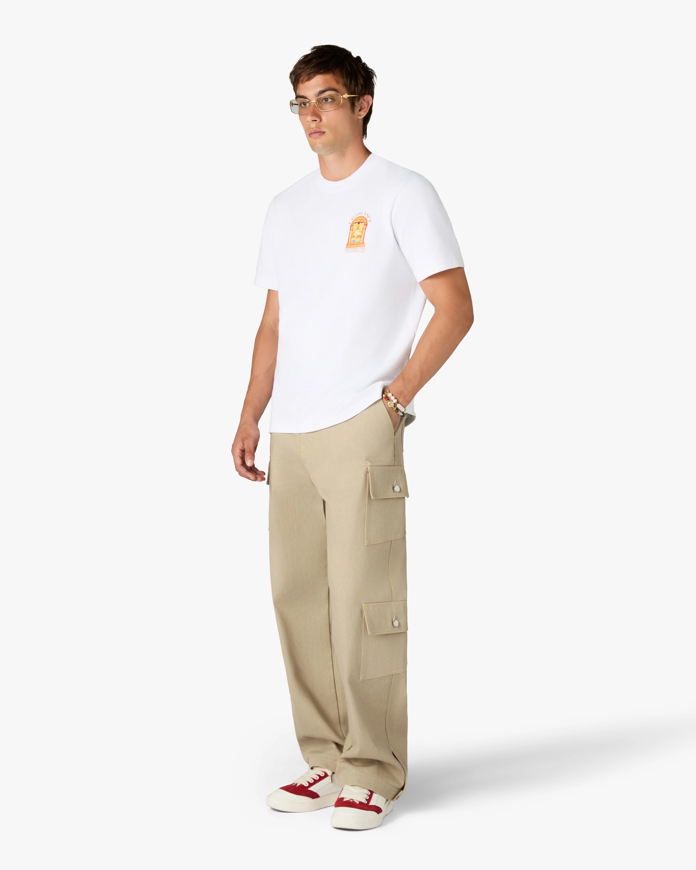 White Hermons Mirage L'Arche Short Sleeve T-Shirt | Casablanca Paris