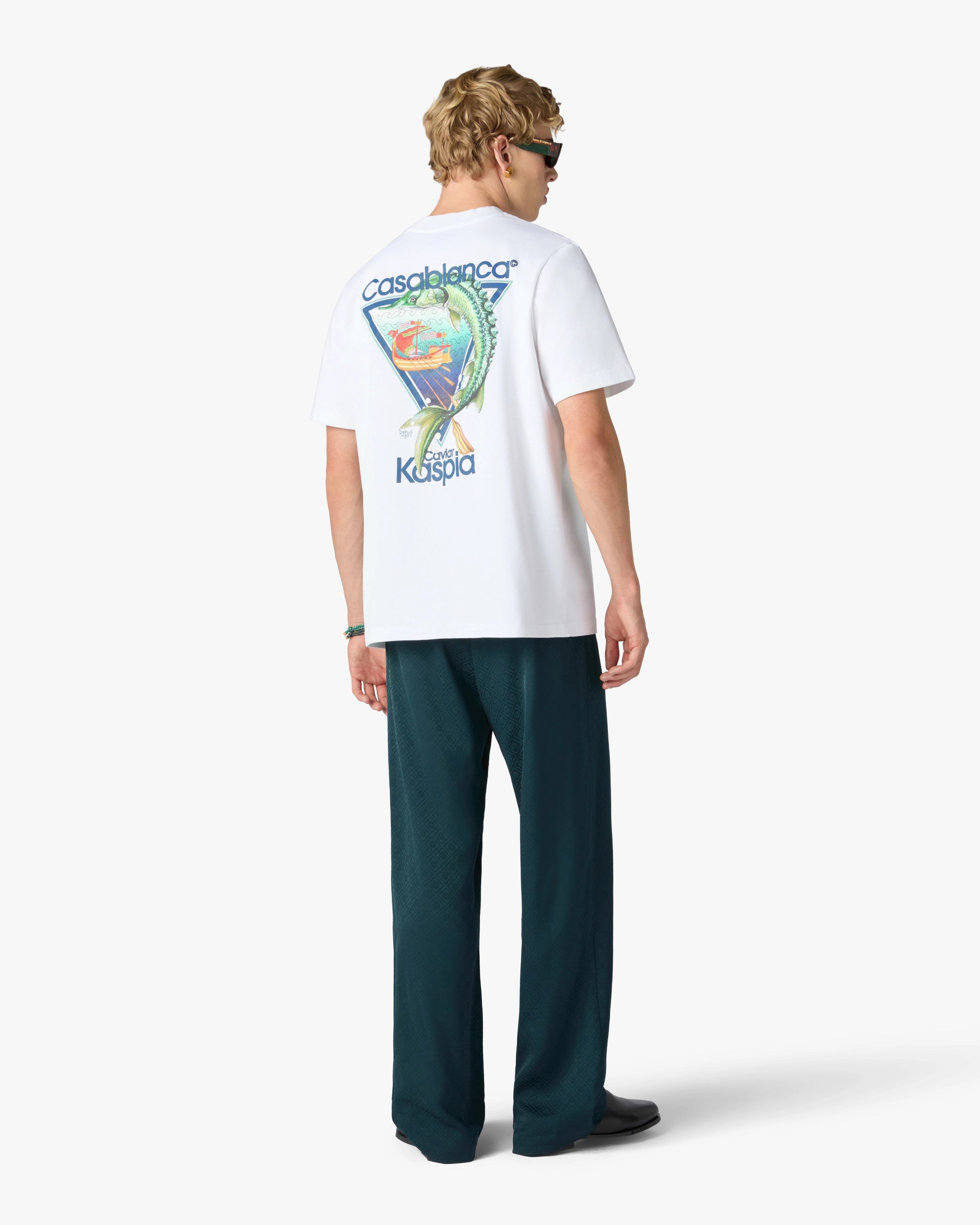 White Casa x Kaspia New York Club Icon Short Sleeve T-Shirt