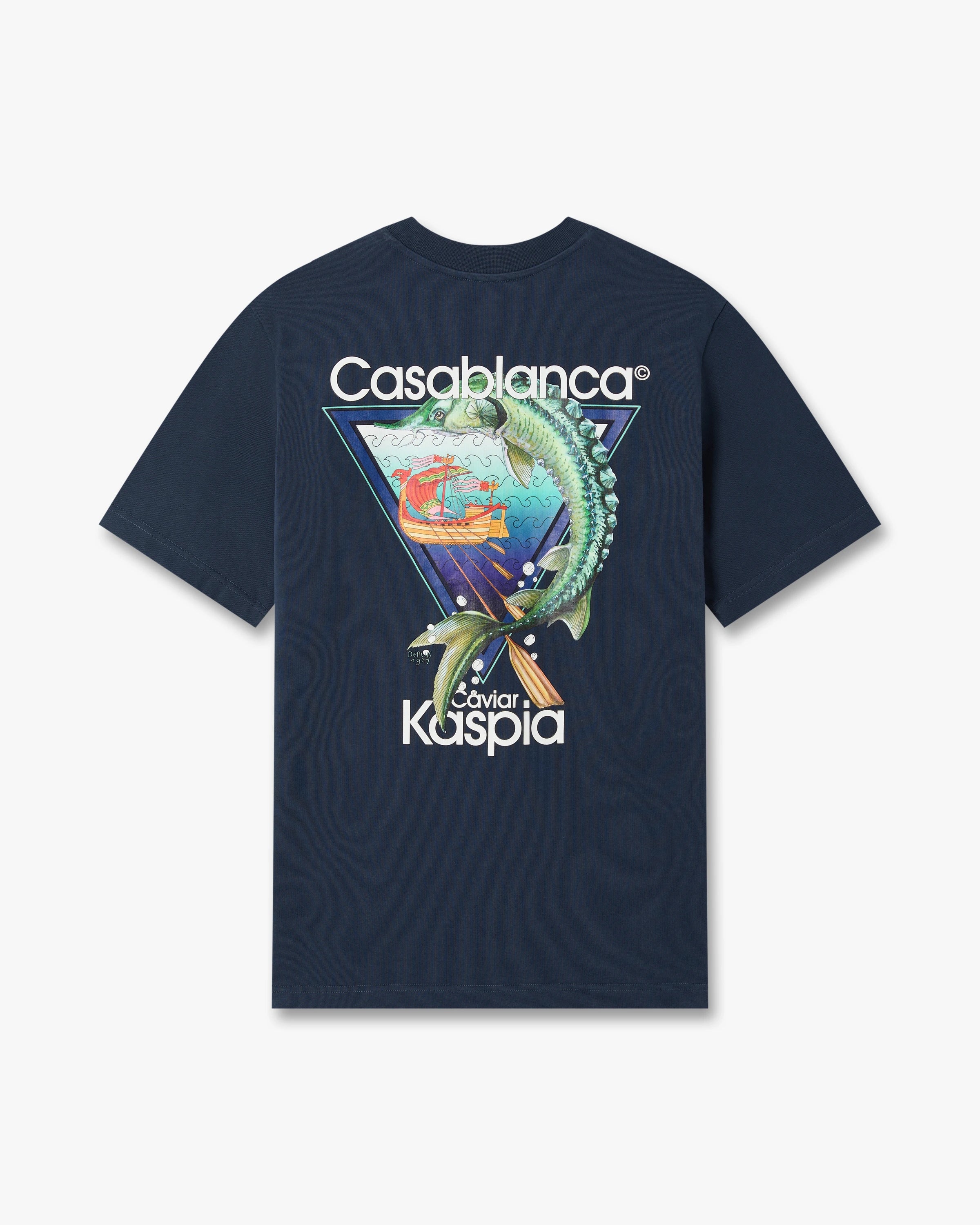 Navy Casa x Kaspia New York Club Icon Short Sleeve T-Shirt
