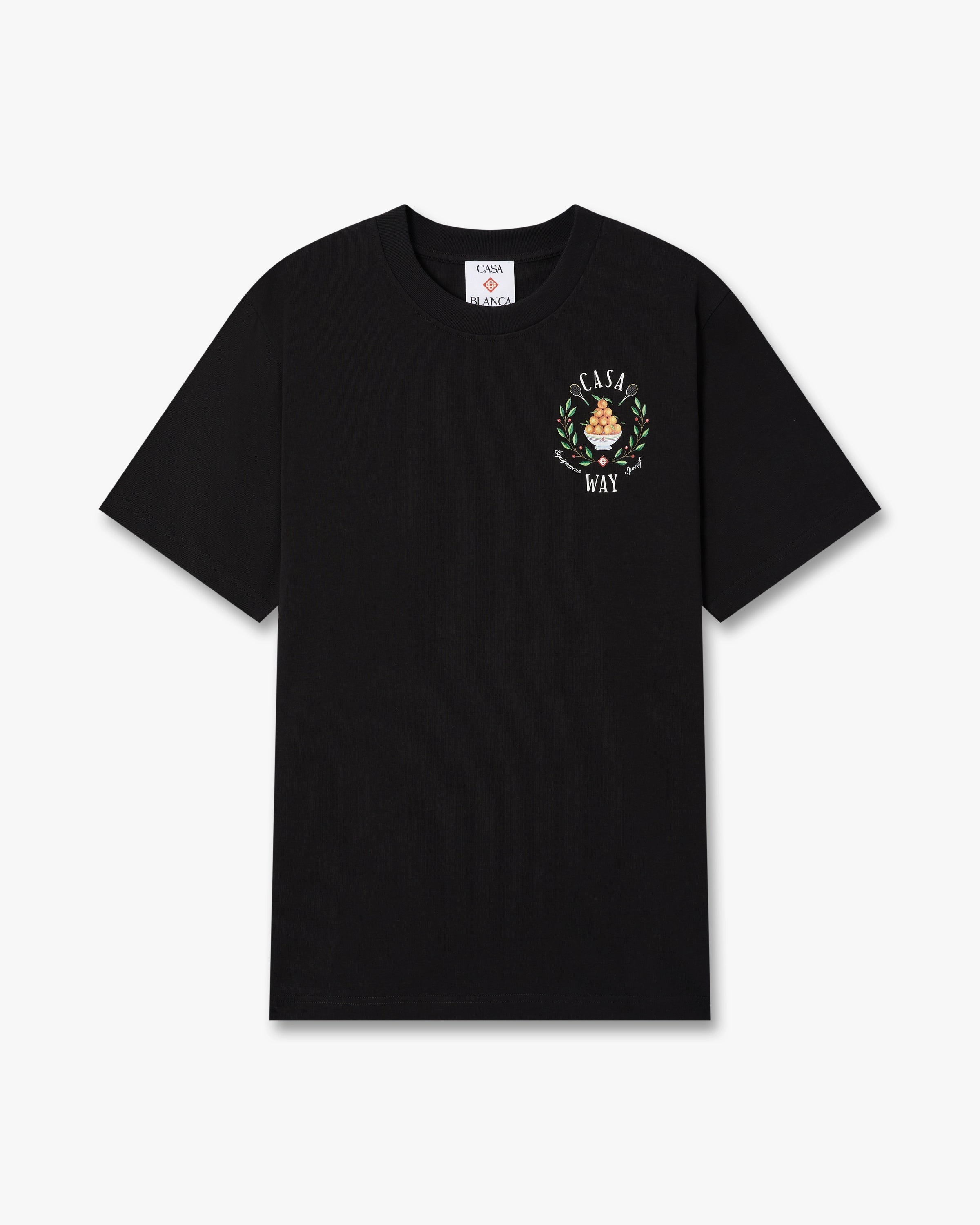 Black Casaway Short Sleeve T-Shirt| Casablanca Paris