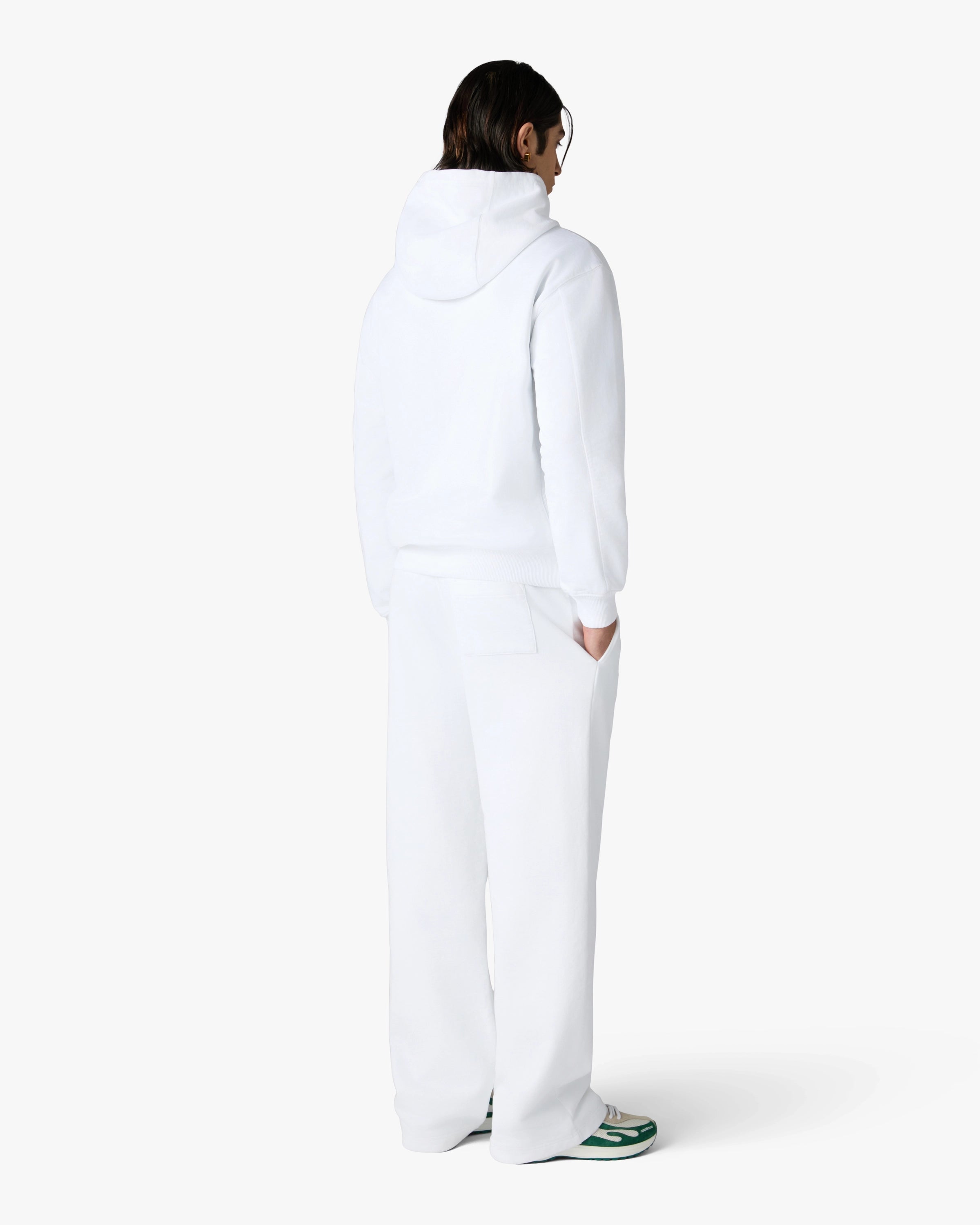 White Tennis Club Icon Pyramid Abduction Embroidered Hooded