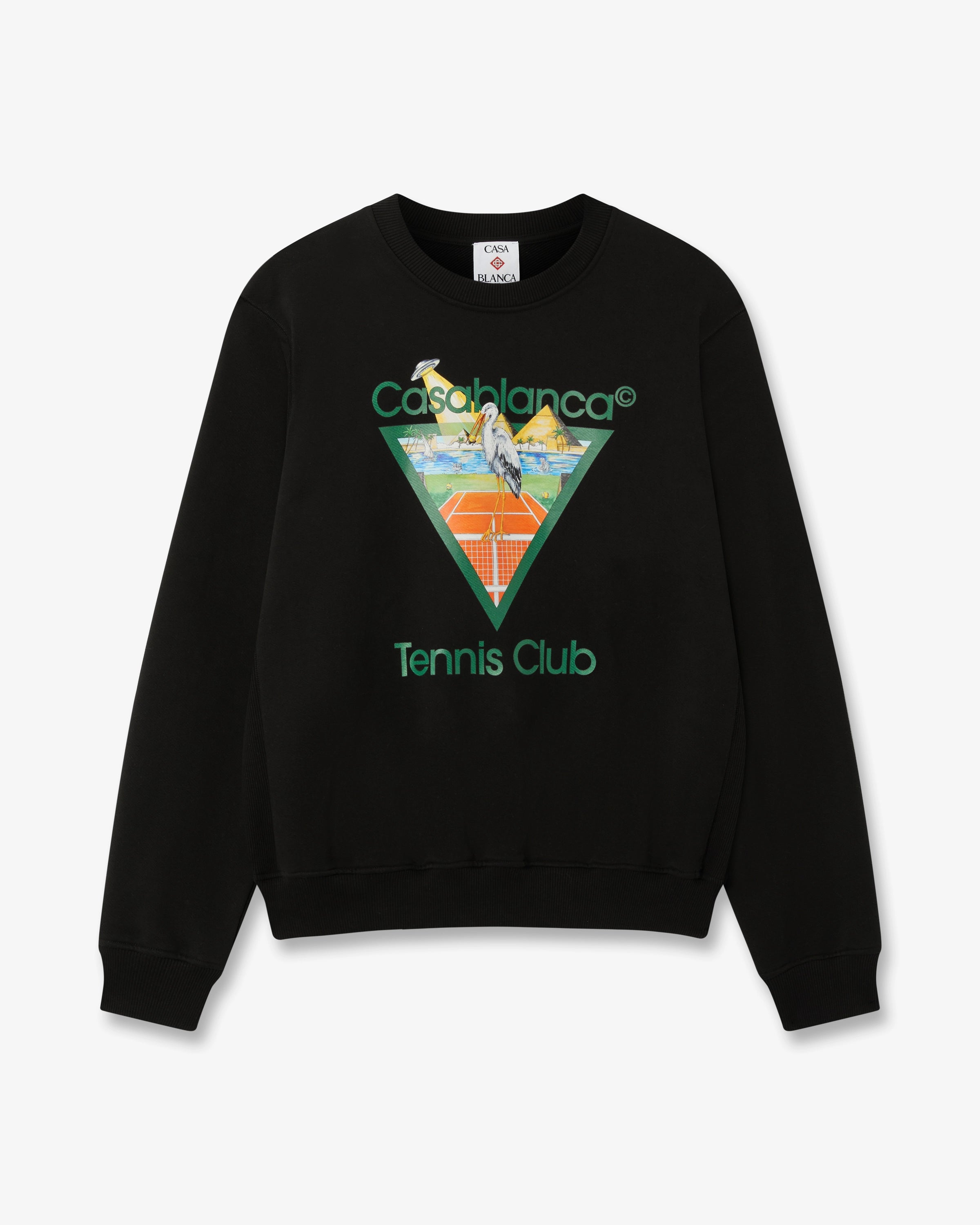 Black Tennis Club Icon Pyramid Abduction Sweatshirt | Casablanca Paris