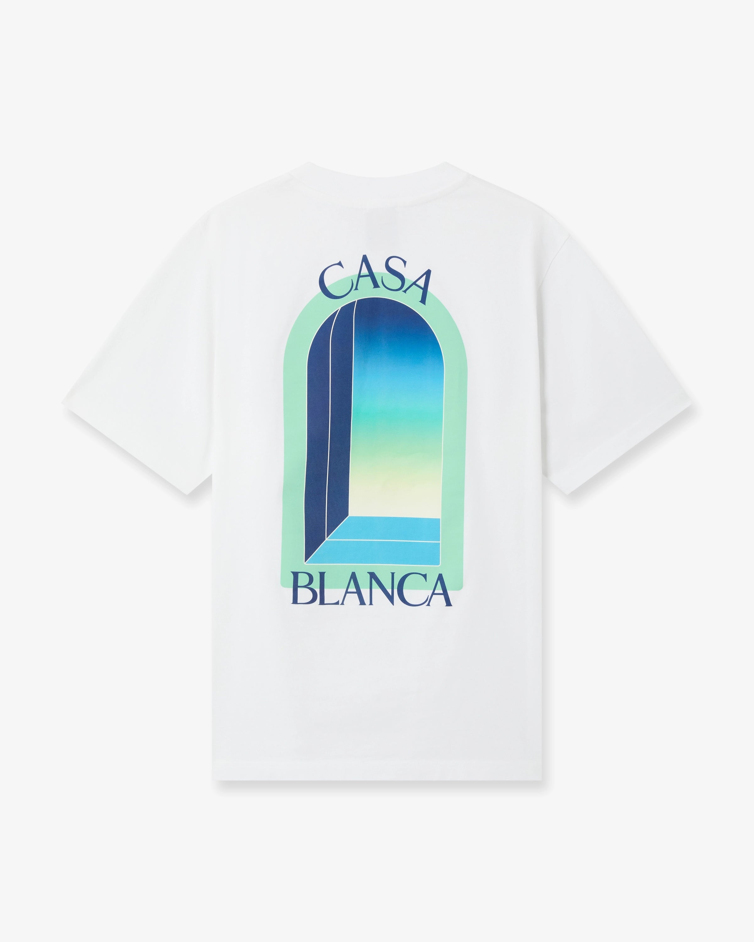 White & Mint L'Arche Short Sleeve T-Shirt | Casablanca Paris
