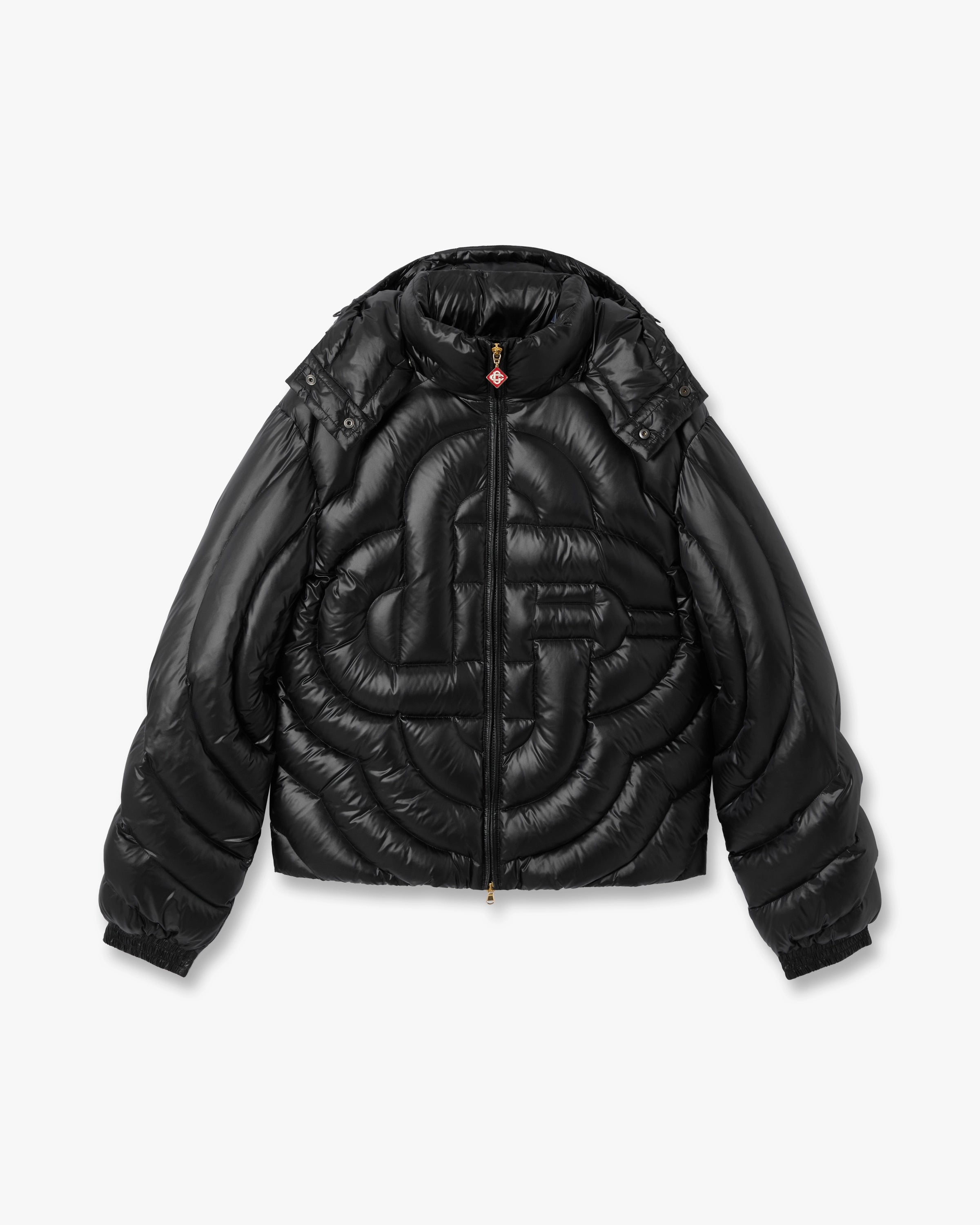 Black Quilted Down Puffer Jacket | Casablanca Paris