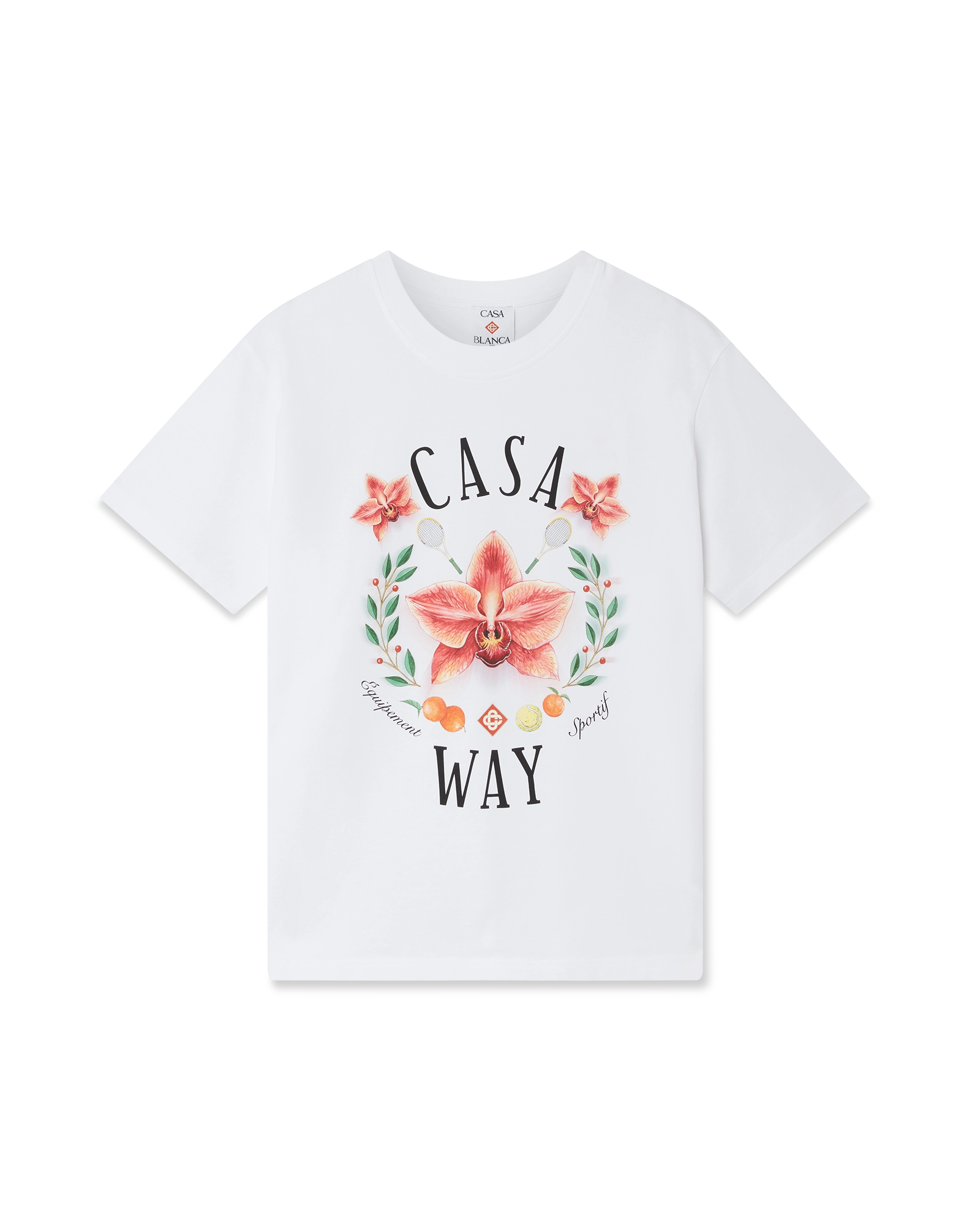 Casa Way Orchid Logo Short Sleeve T-shirt – Casablanca Casa Way Orchid Logo Short Sleeve T-shirt – Casablanca