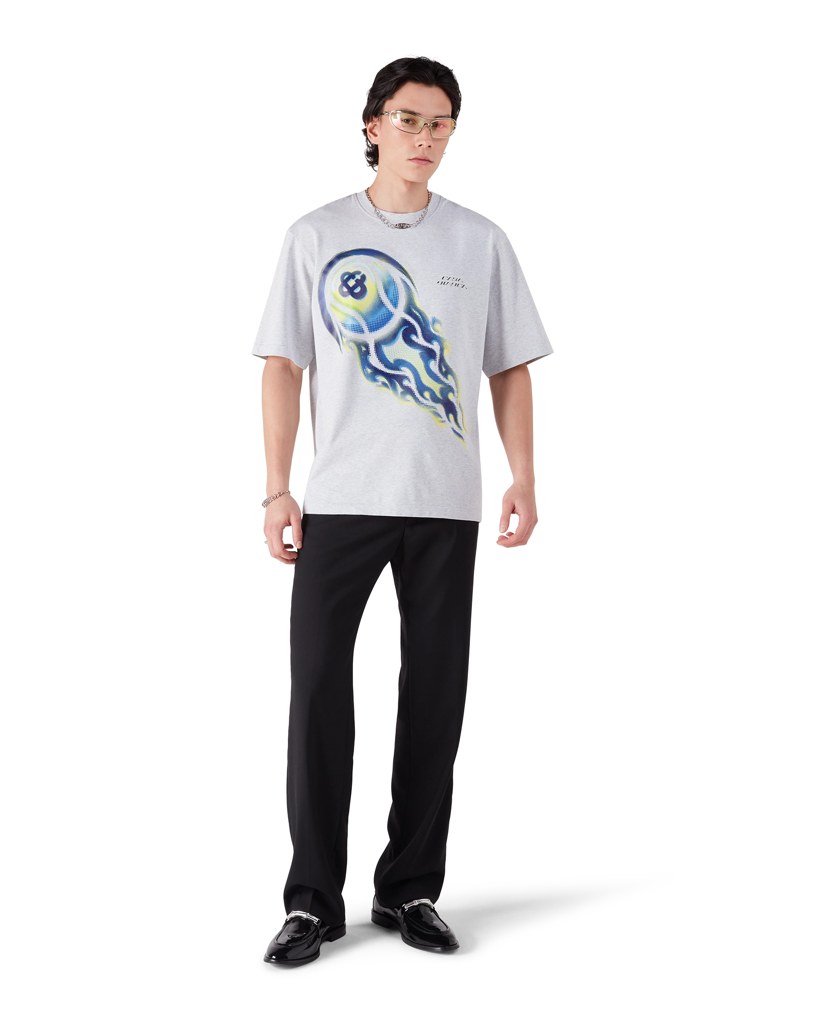 Flaming Tennis Ball Oversized Short Sleeve Short Sleeve T-shirt