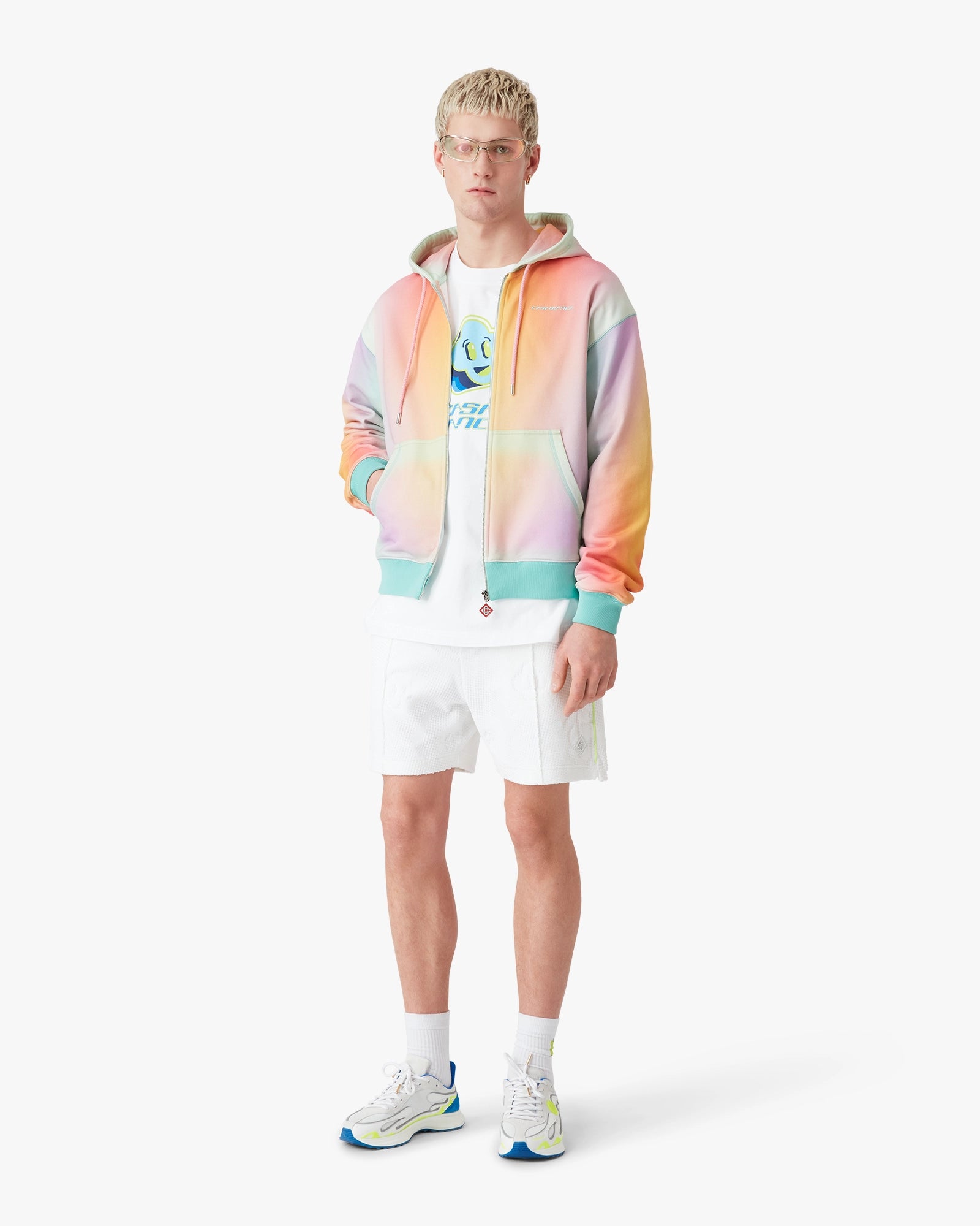 Glass Zip Up Hooded Sweatshirt – Casablanca