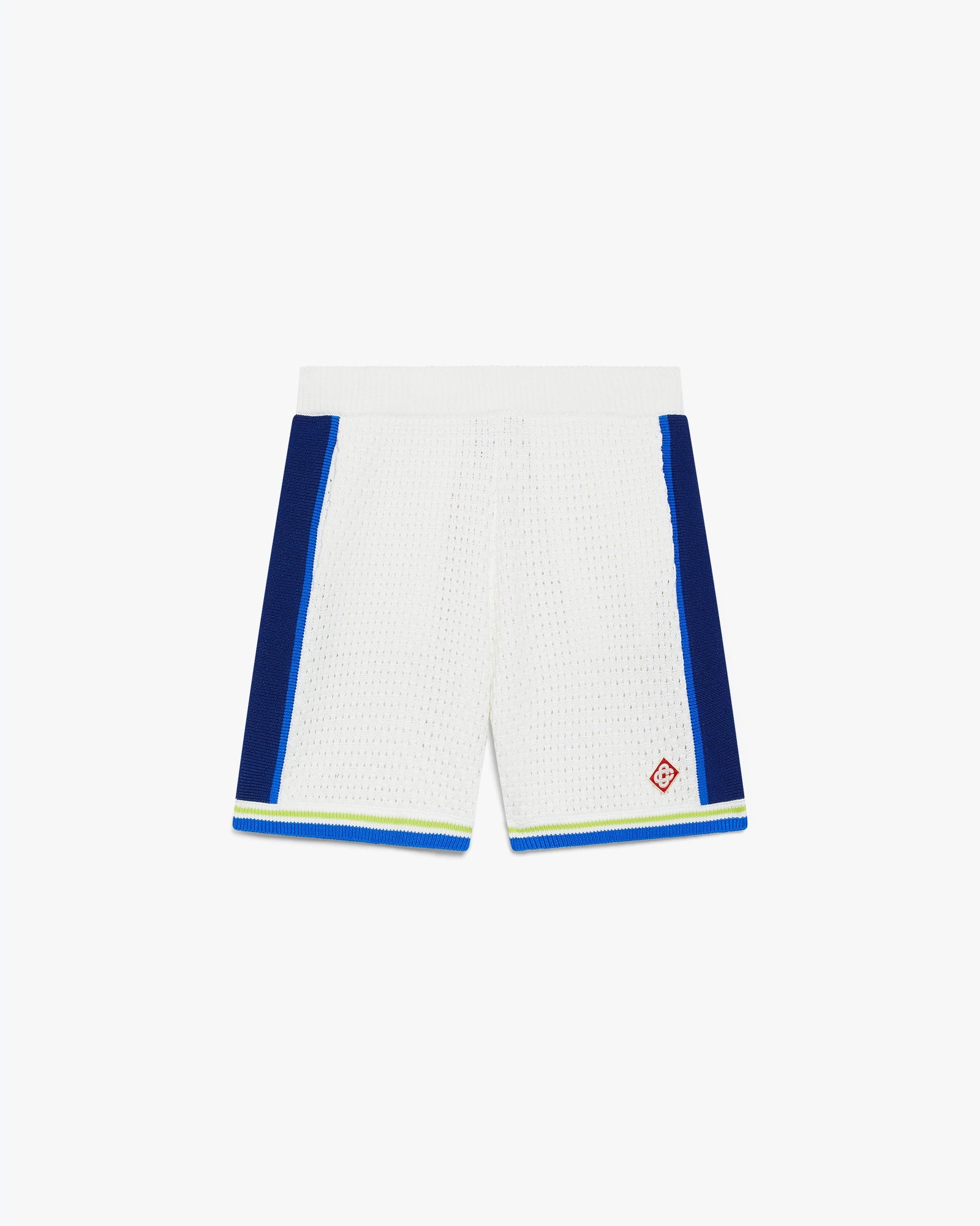 White & Blue Crochet Shorts | Casablanca Paris