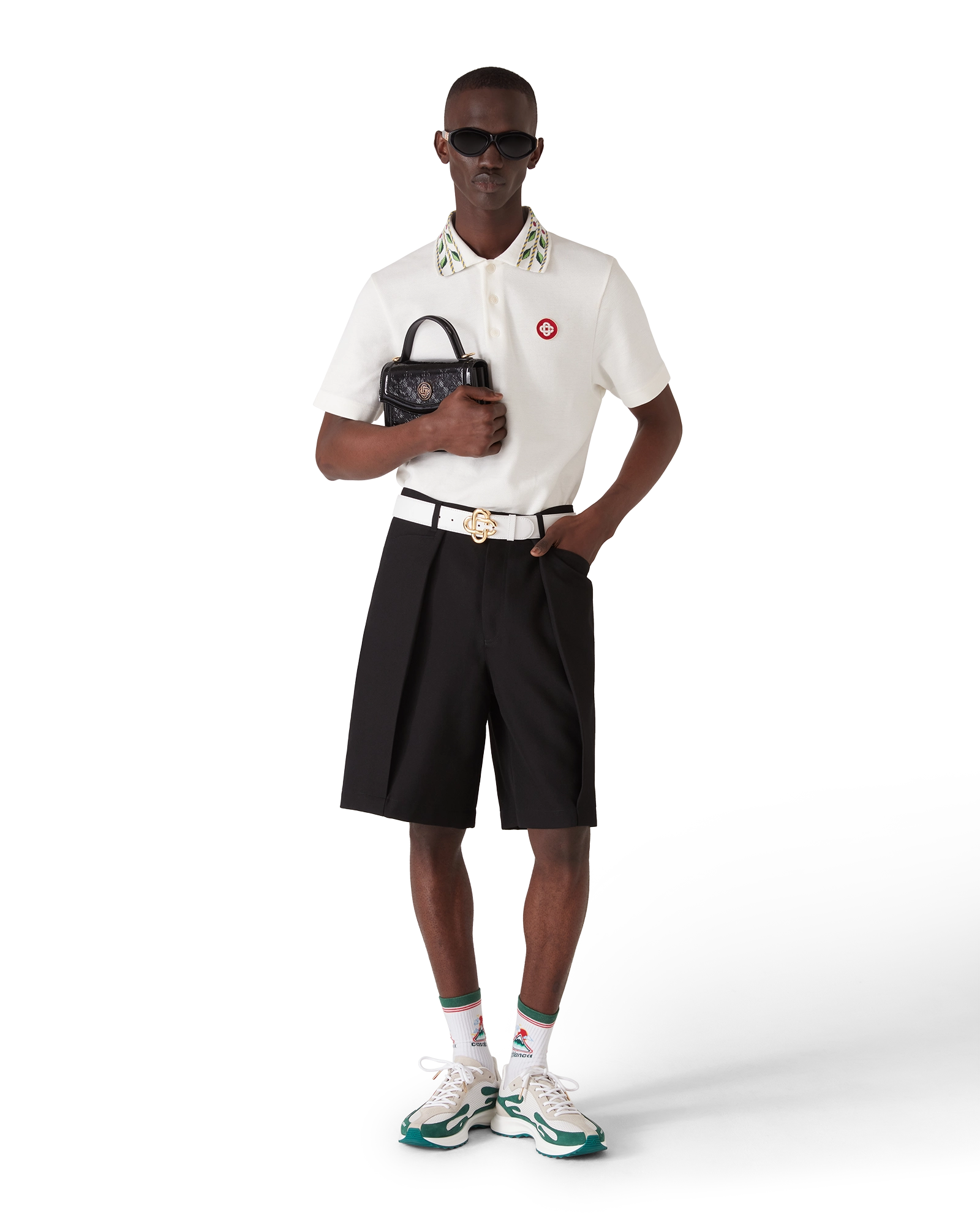 Laurel Pique Short Sleeve Polo Shirt | Casablanca Paris