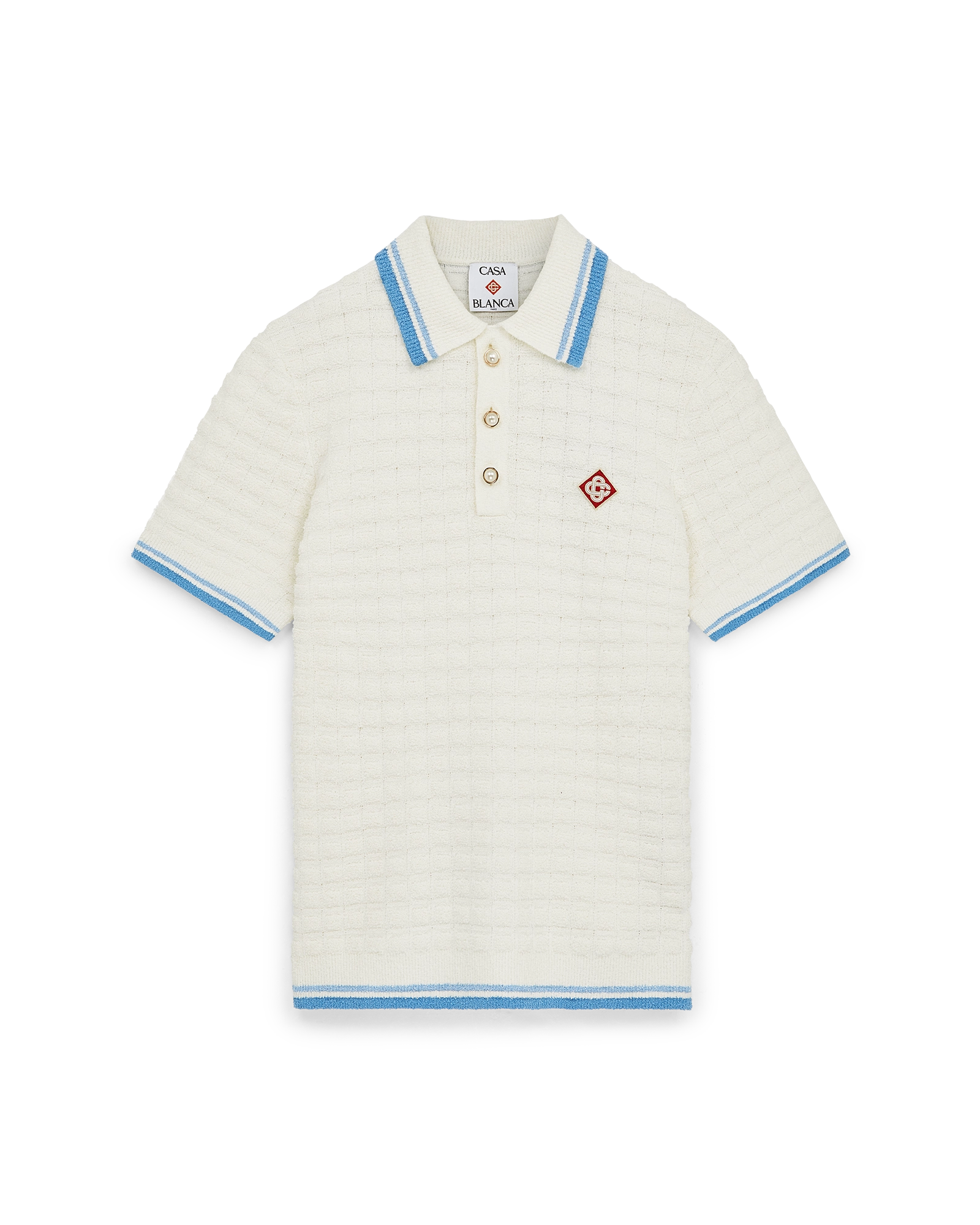 Cotton Boucle Polo Shirt – Casablanca Cotton Boucle Polo Shirt – Casablanca