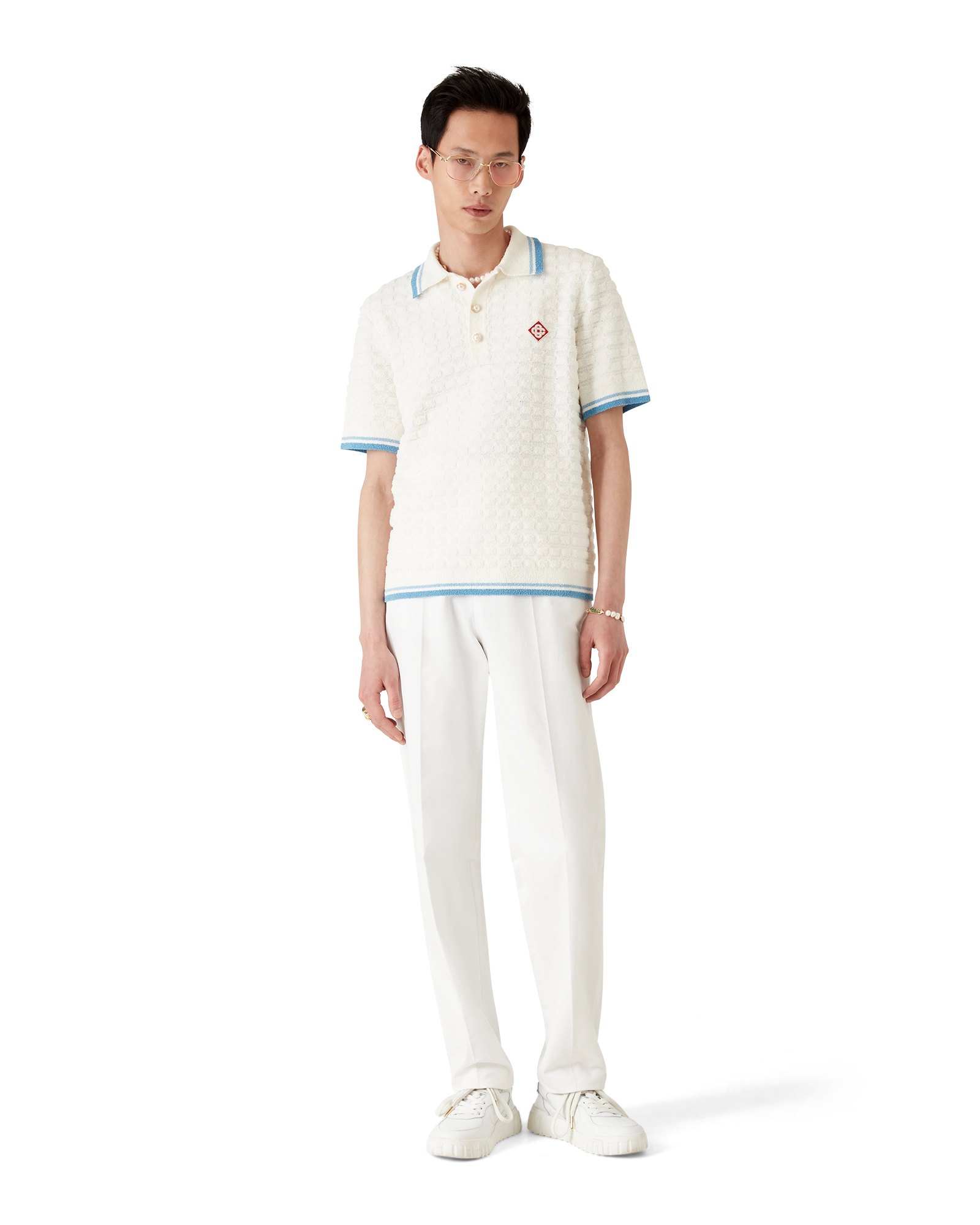 Cotton Boucle Polo Shirt – Casablanca Cotton Boucle Polo Shirt – Casablanca