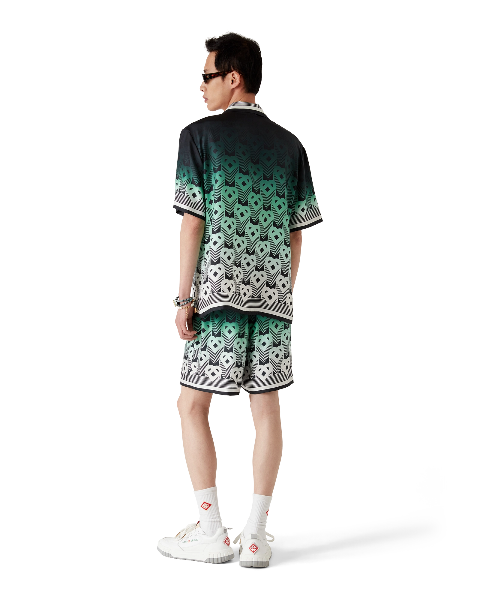 Gradient Monogram Short Sleeve Silk Shirt – Casablanca Gradient Monogram Short Sleeve Silk Shirt – Casablanca