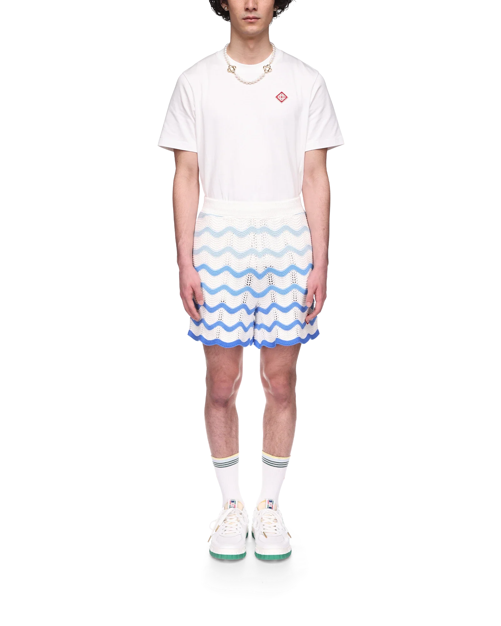 Wavy Gradient Crochet Shorts | Casablanca Paris