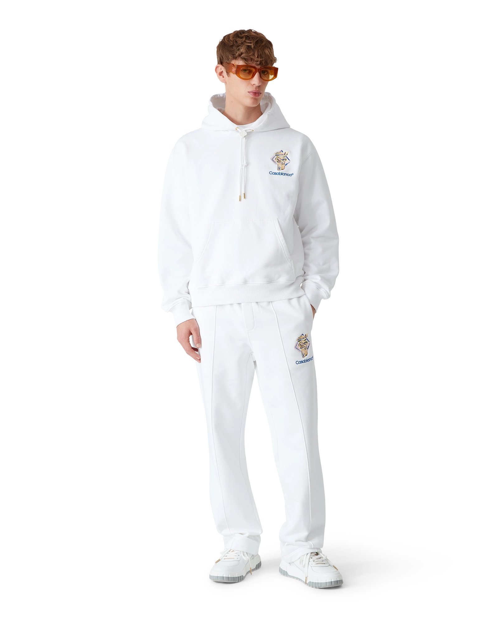 Diamond Column Hooded Sweatshirt | Casablanca Paris Diamond Column Hooded Sweatshirt | Casablanca Paris