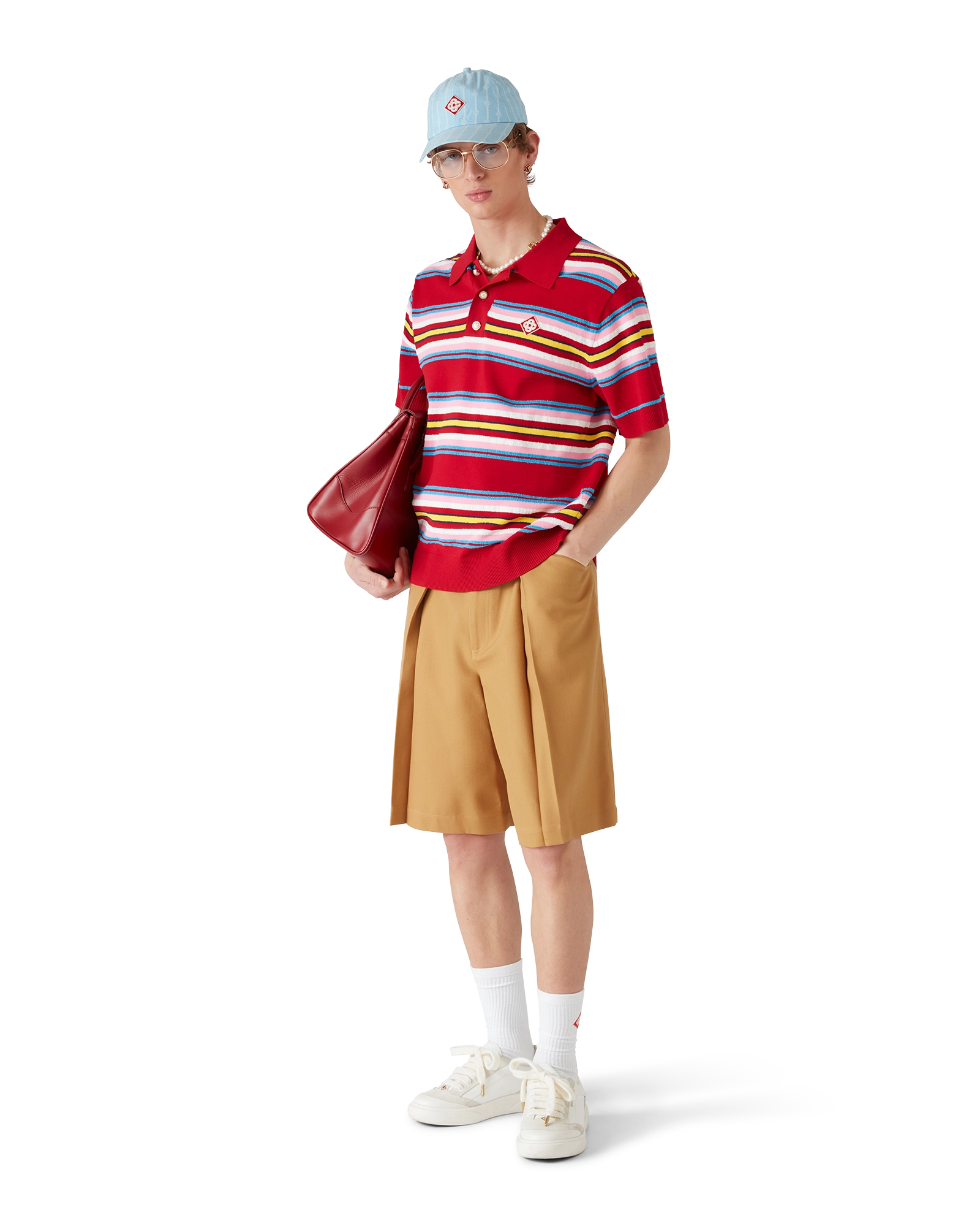 Stripe Oversized Polo Shirt | Casablanca Paris