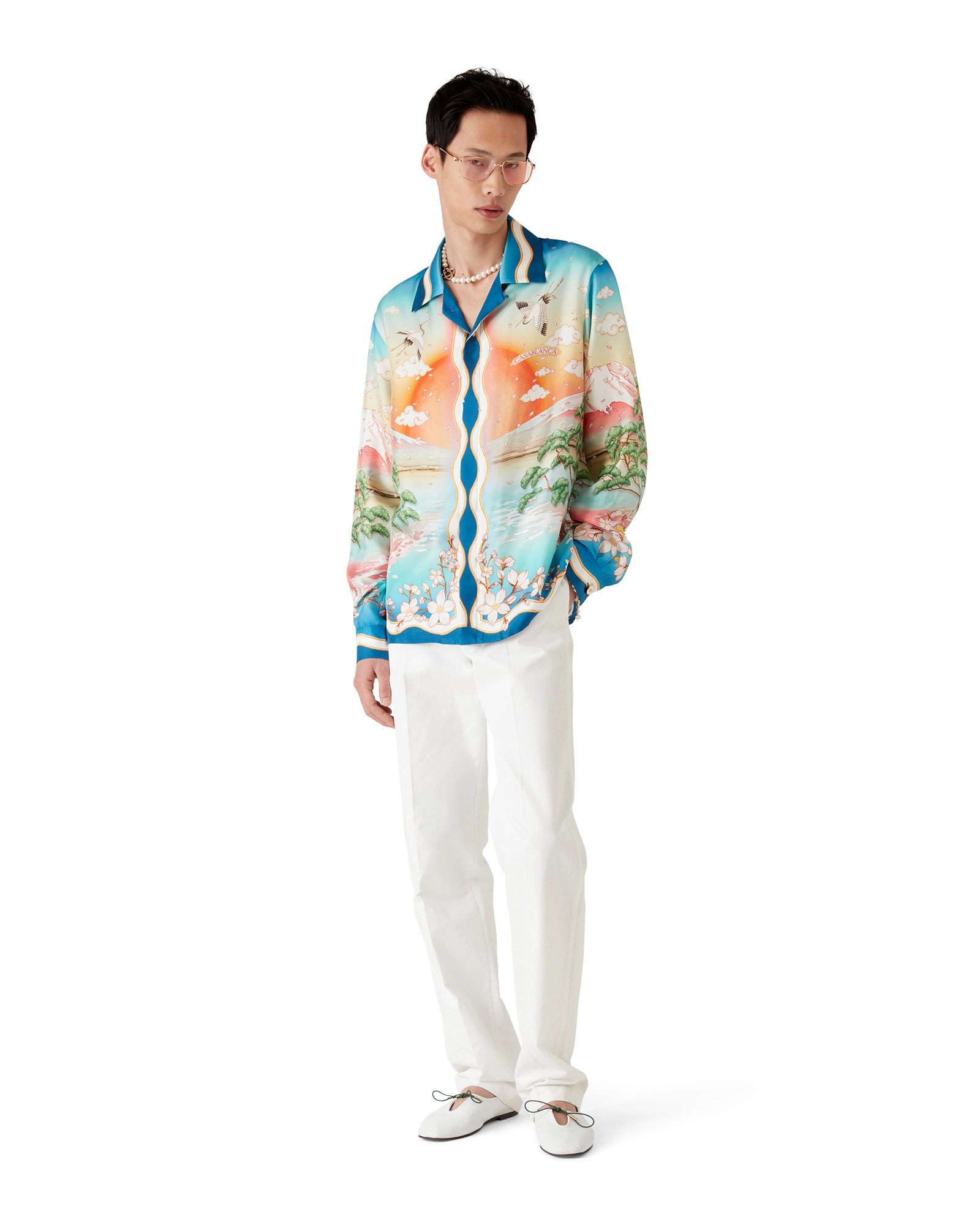 Tennis Club Long Sleeve Silk Shirt – Casablanca Tennis Club Long Sleeve Silk Shirt – Casablanca