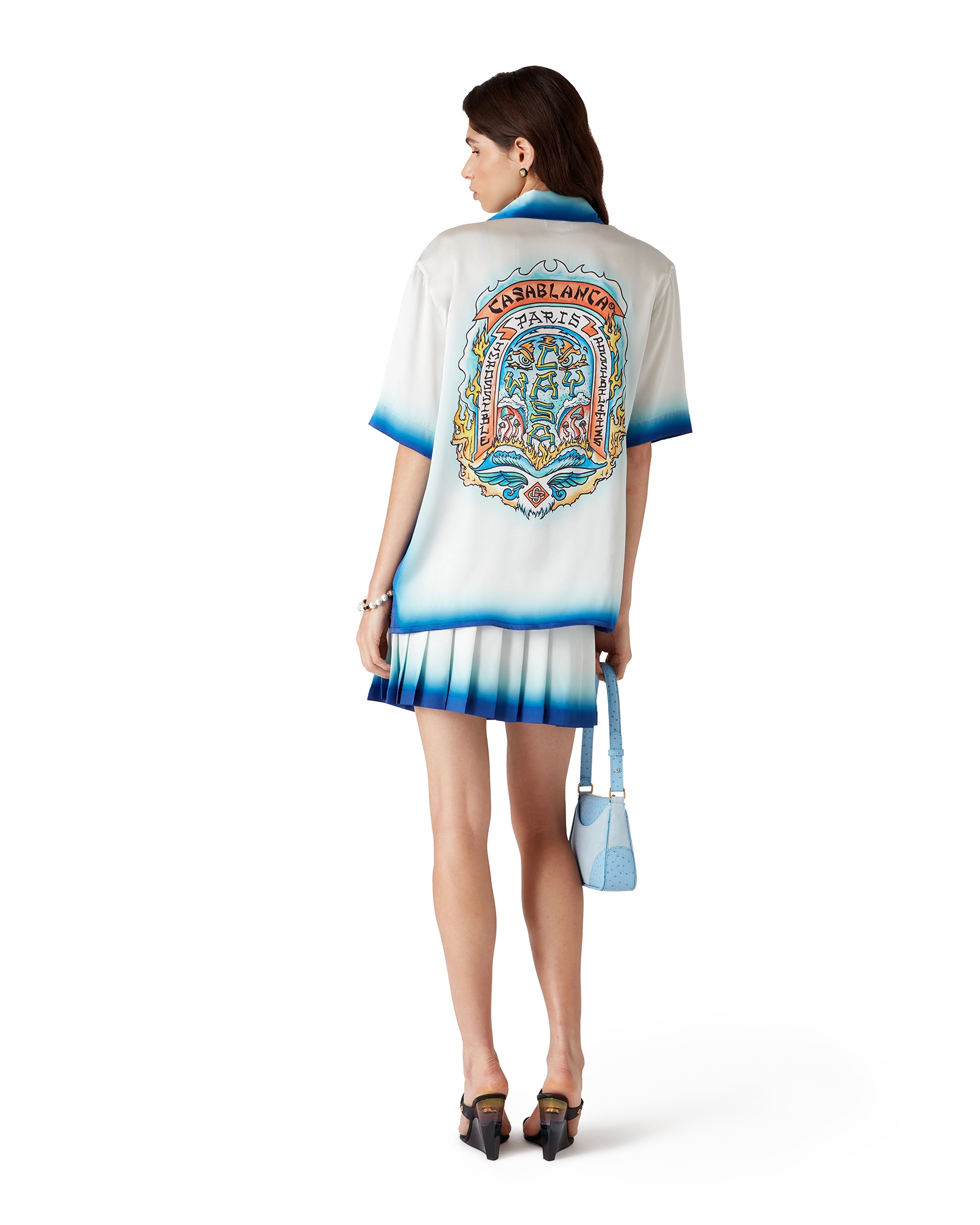 Casa Way Skate Short Sleeve Silk Shirt | Casablanca Paris