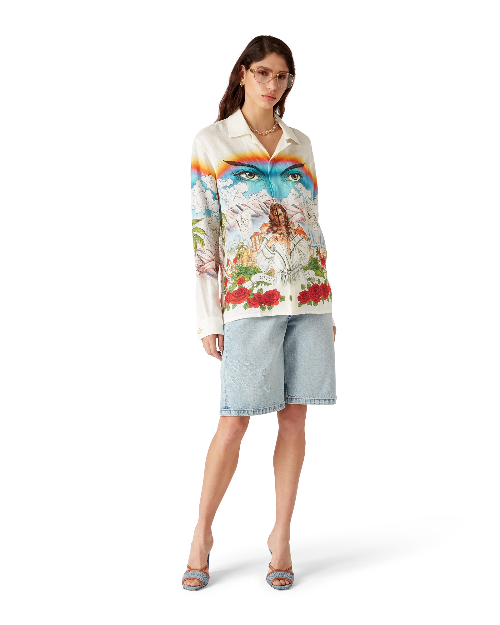 Chateau Long Sleeve Linen Shirt | Casablanca Paris