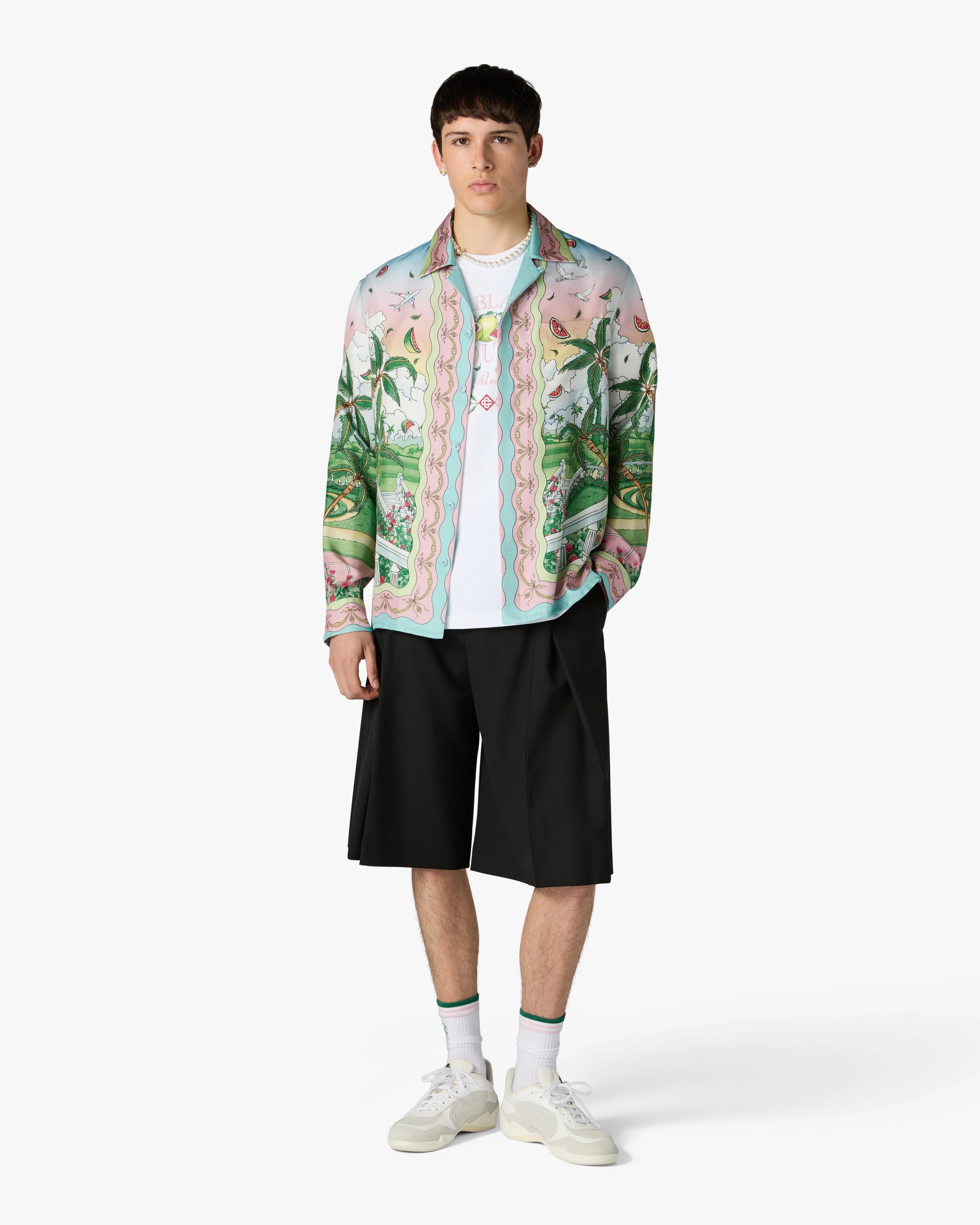Multicolour Laduree x Casablanca Long Sleeve Silk Shirt