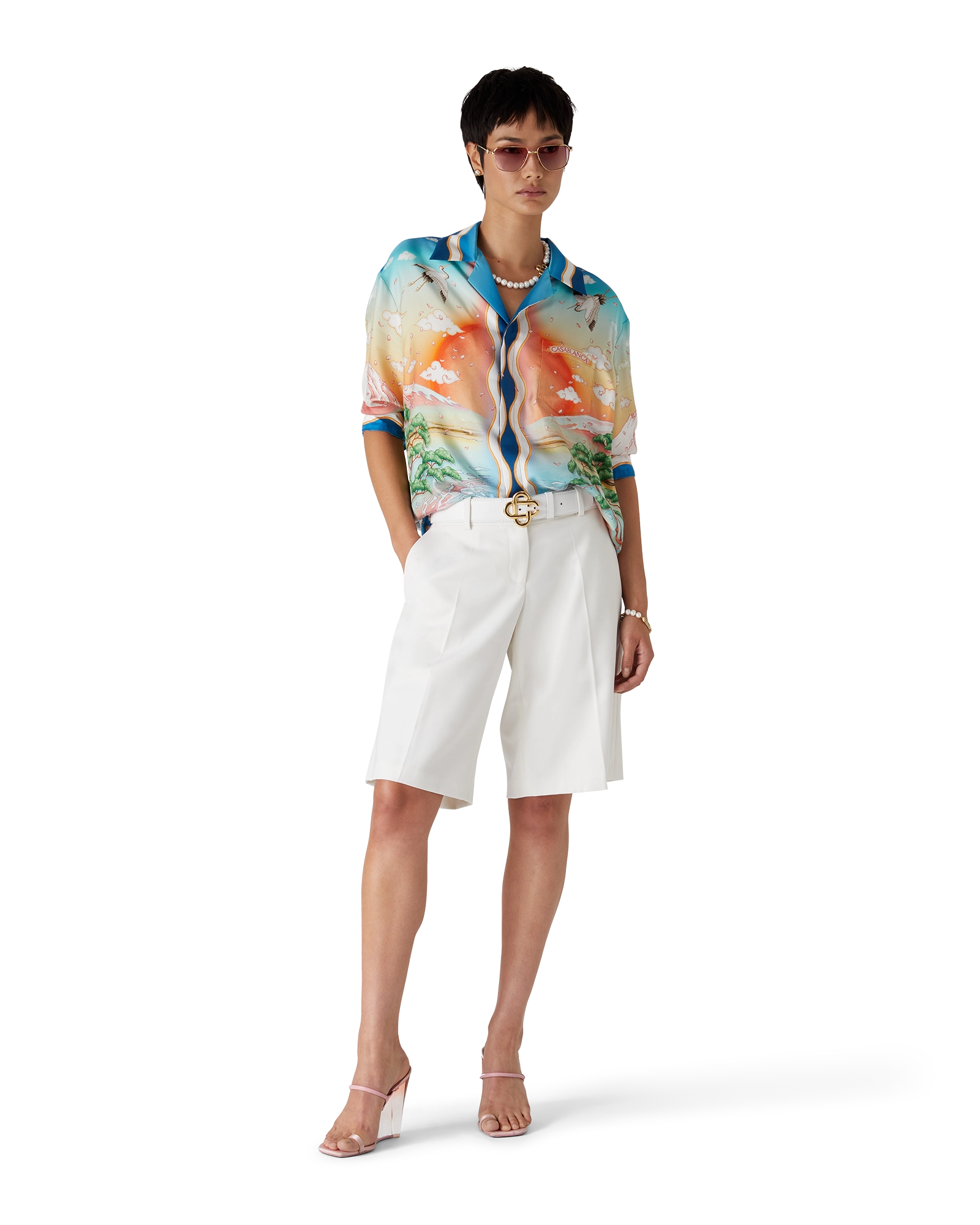 Tennis Club Silk Long Sleeve Shirt – Casablanca