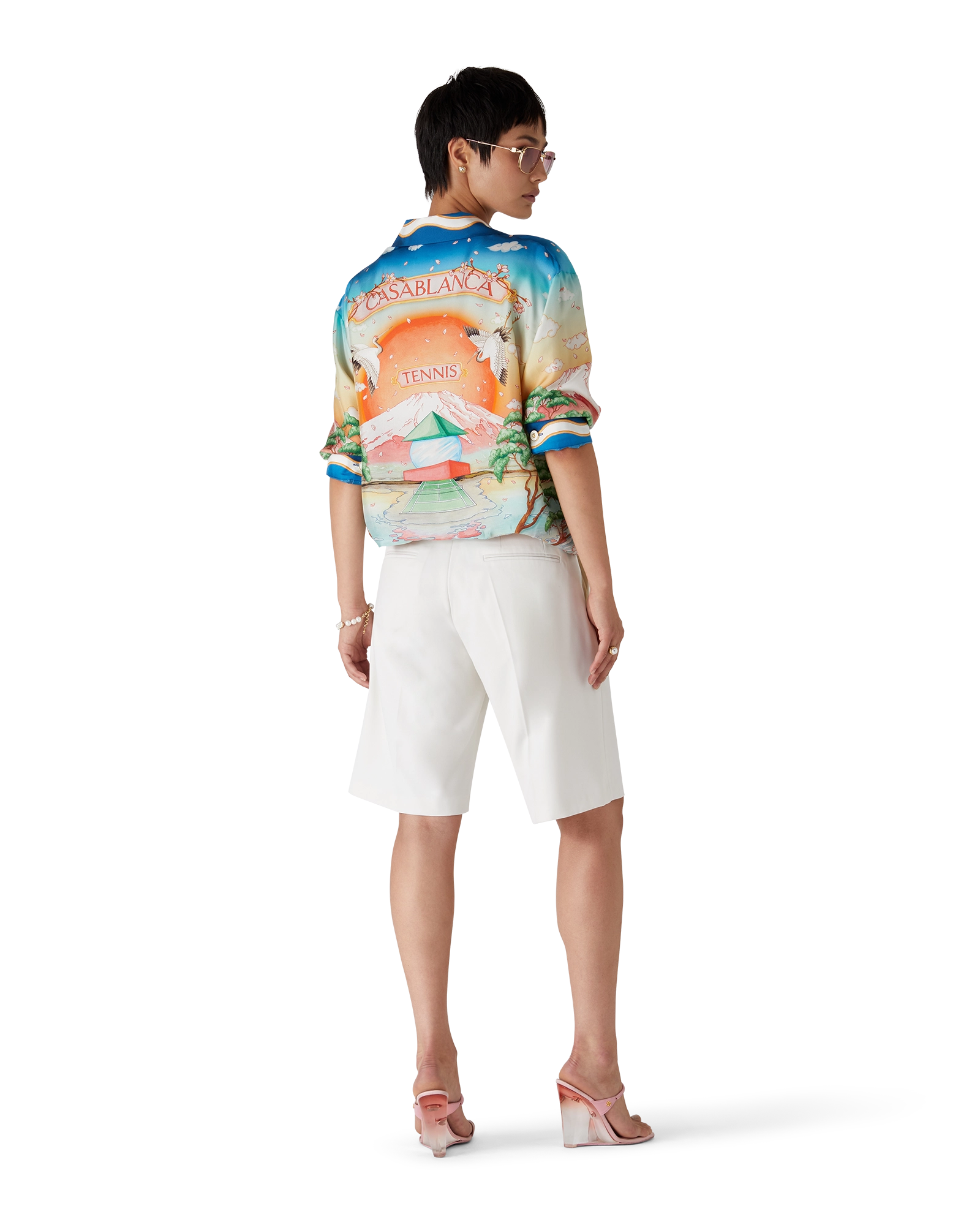 Tennis Club Silk Long Sleeve Shirt – Casablanca