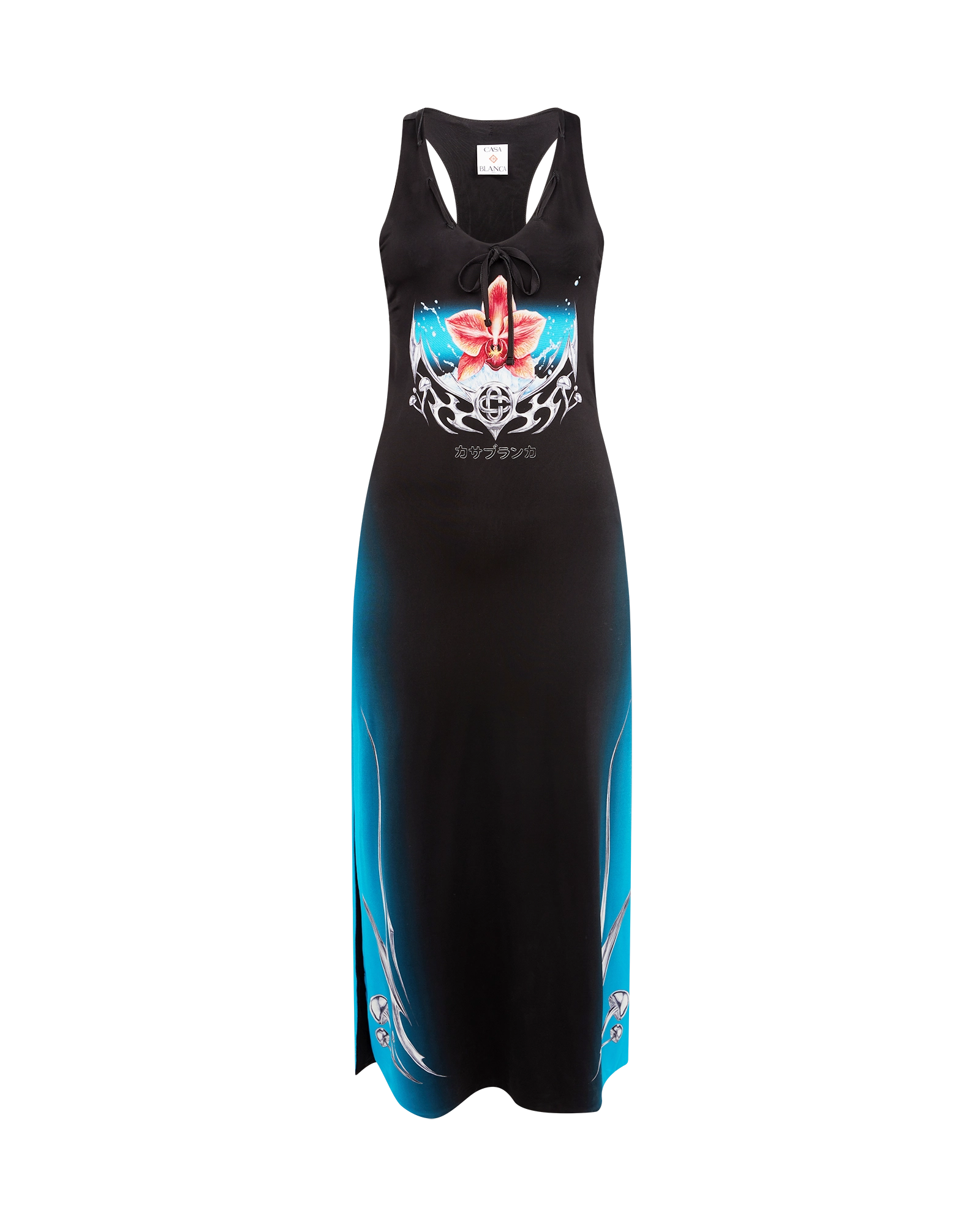 Casablanca Slinky Jersey Blades Dress - Black XS