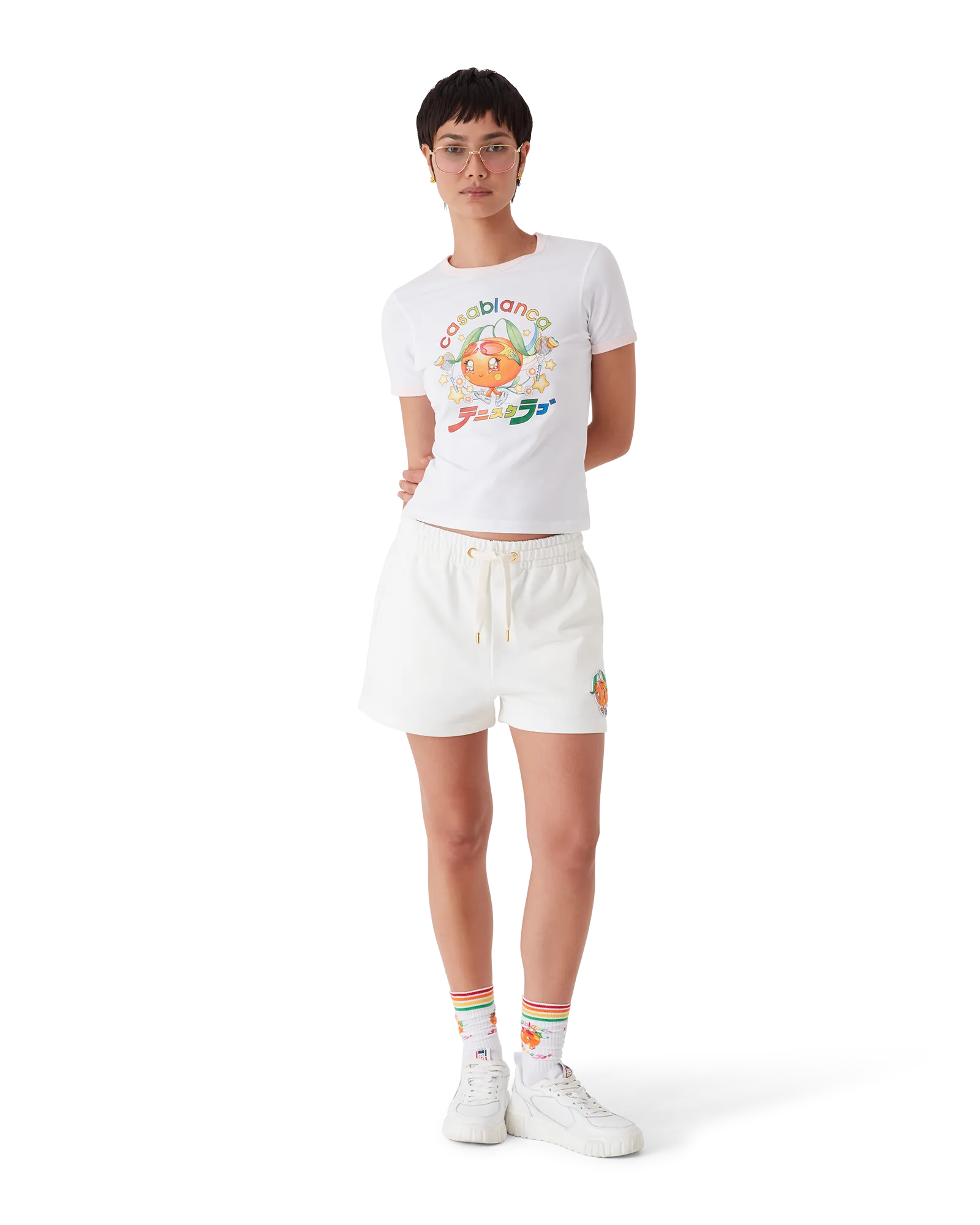 Orange Mascot Ringer Short Sleeve T-Shirt | Casablanca Paris