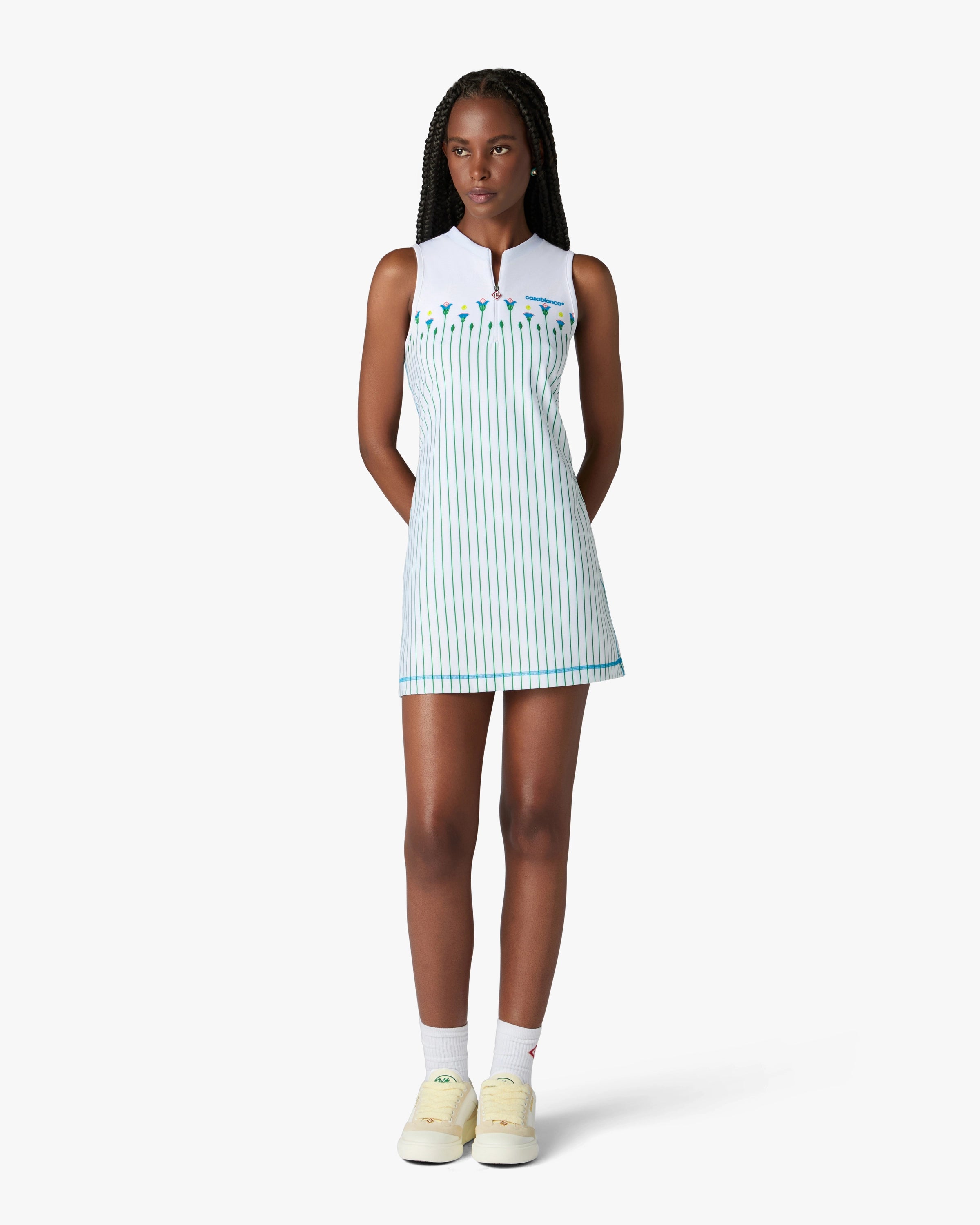 casablanca mini dress Women's Floral Stripe Tennis - Sporty Floral Stripe Size:10