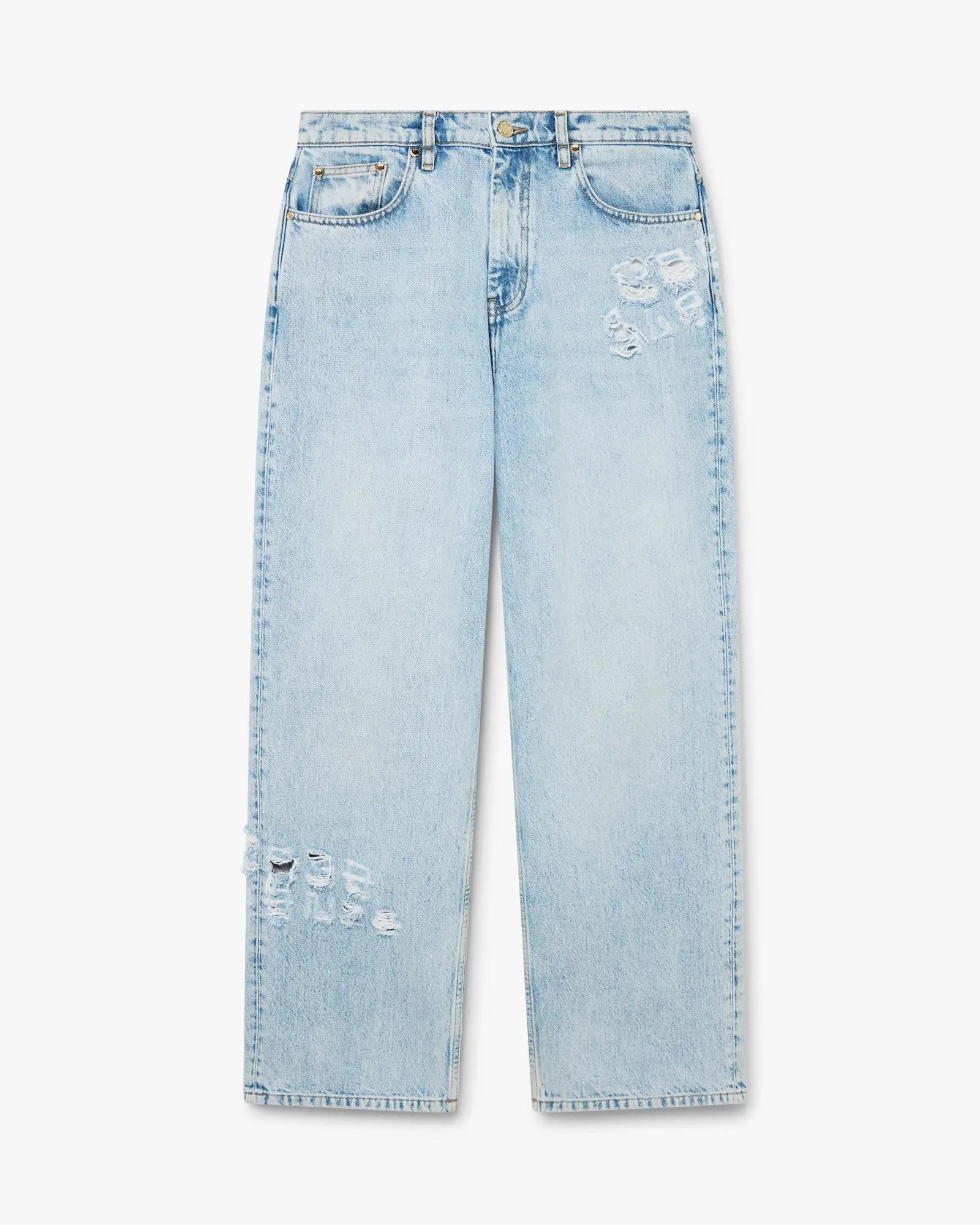 Light Wash Graffiti Denim Jeans | Casablanca Paris