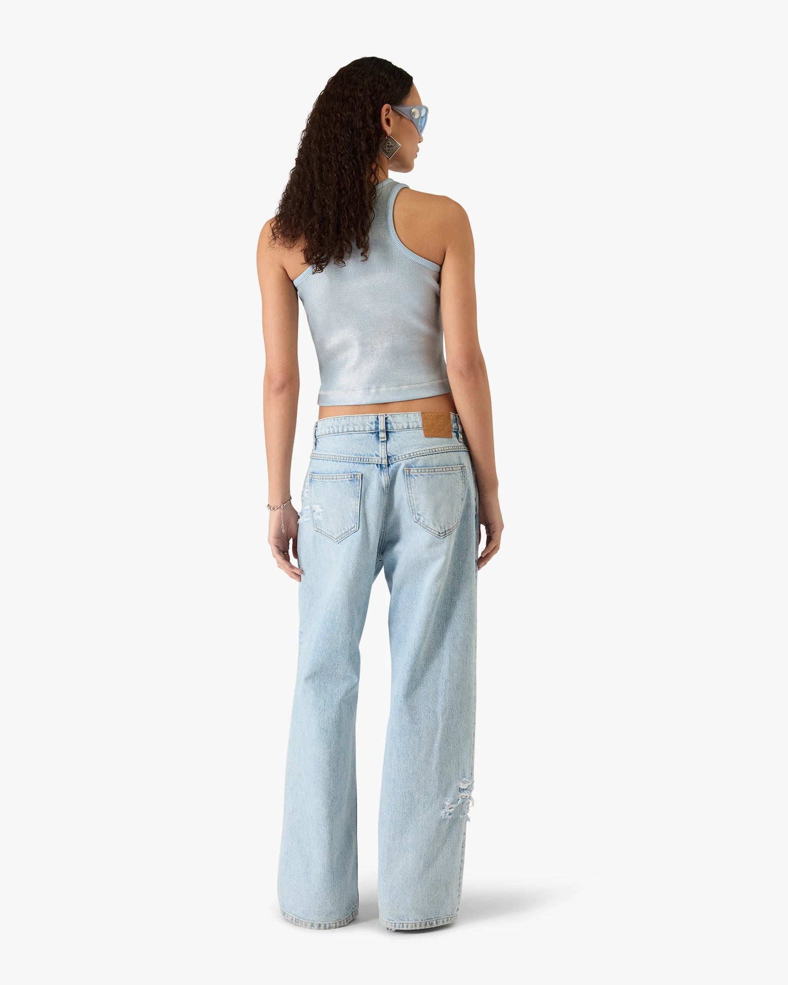 Light Wash Graffiti Denim Jeans | Casablanca Paris