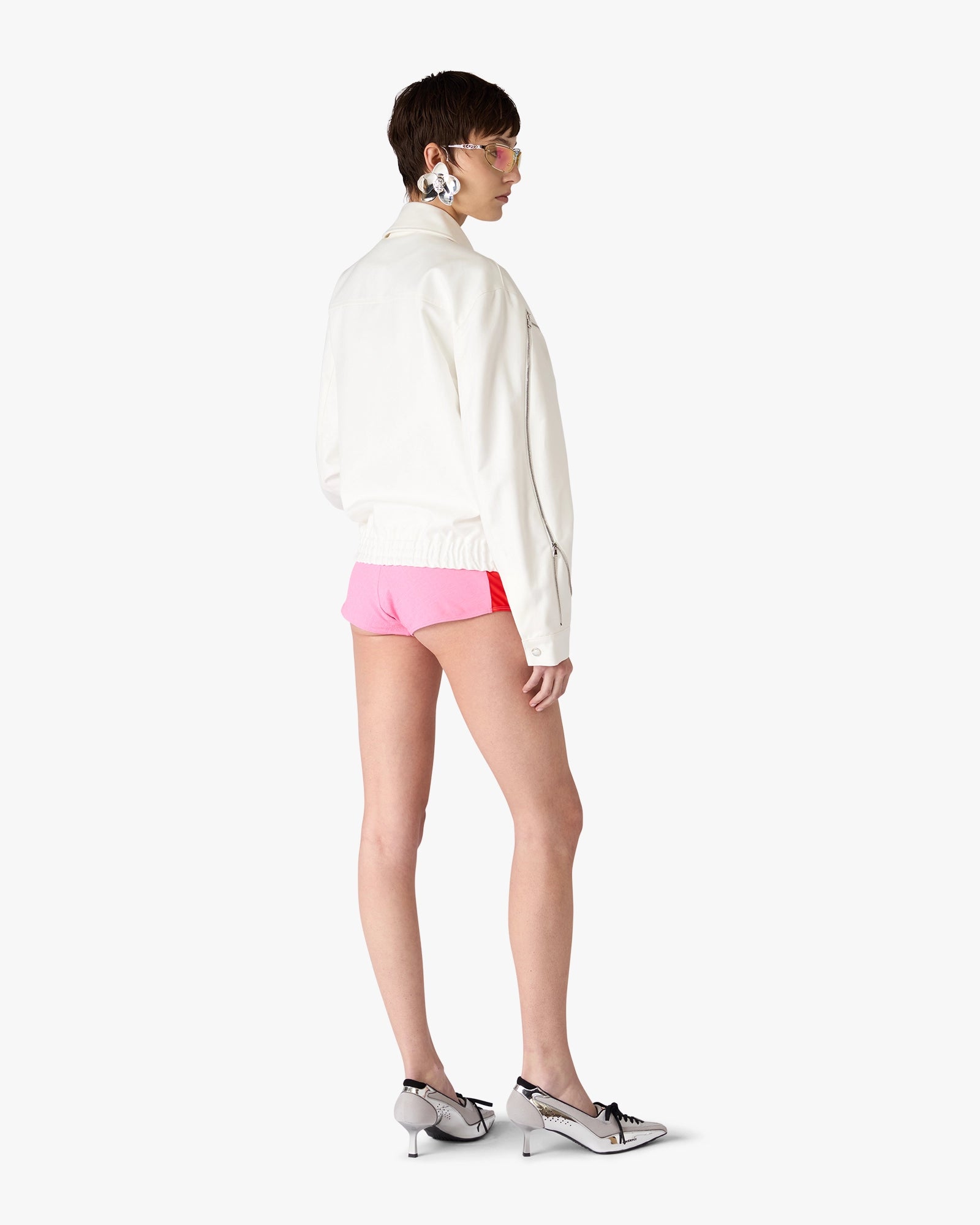 White Zip Cotton Drill Jacket | Casablanca Paris White Zip Cotton Drill Jacket | Casablanca Paris