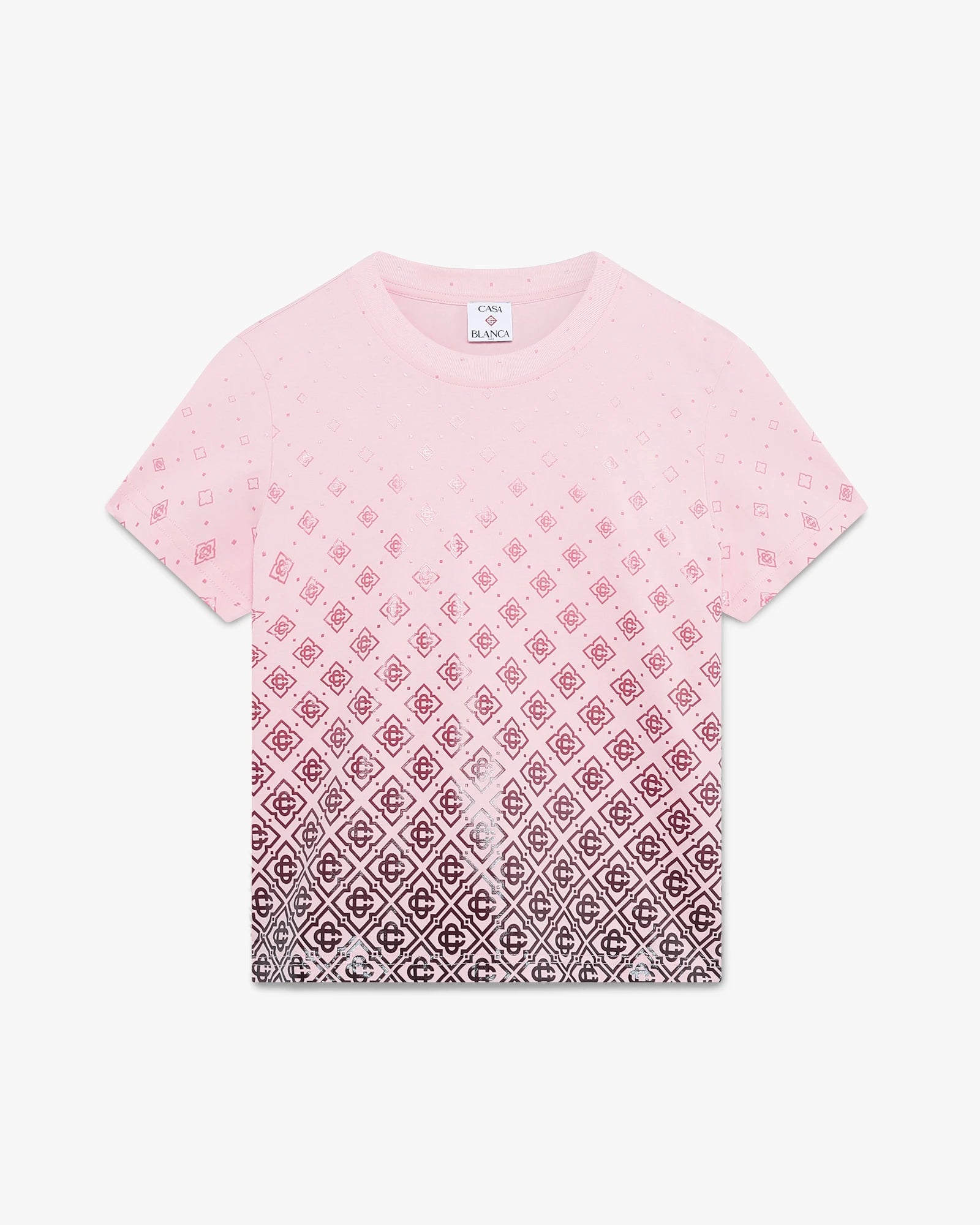 Aubergine Gradient Monogram Short Sleeve T-Shirt | Casablanca Paris