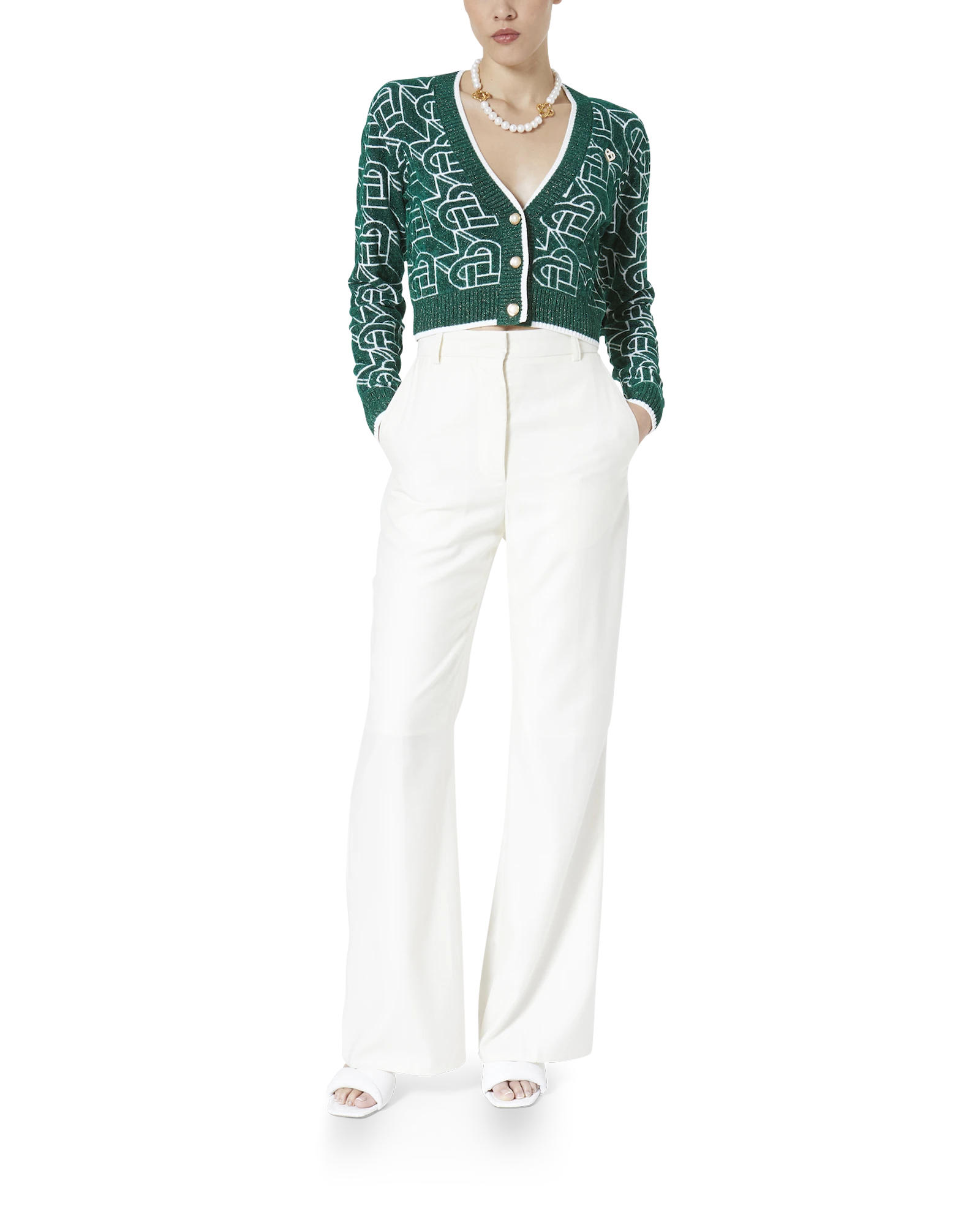 Heart Monogram Cardigan | Casablanca Paris