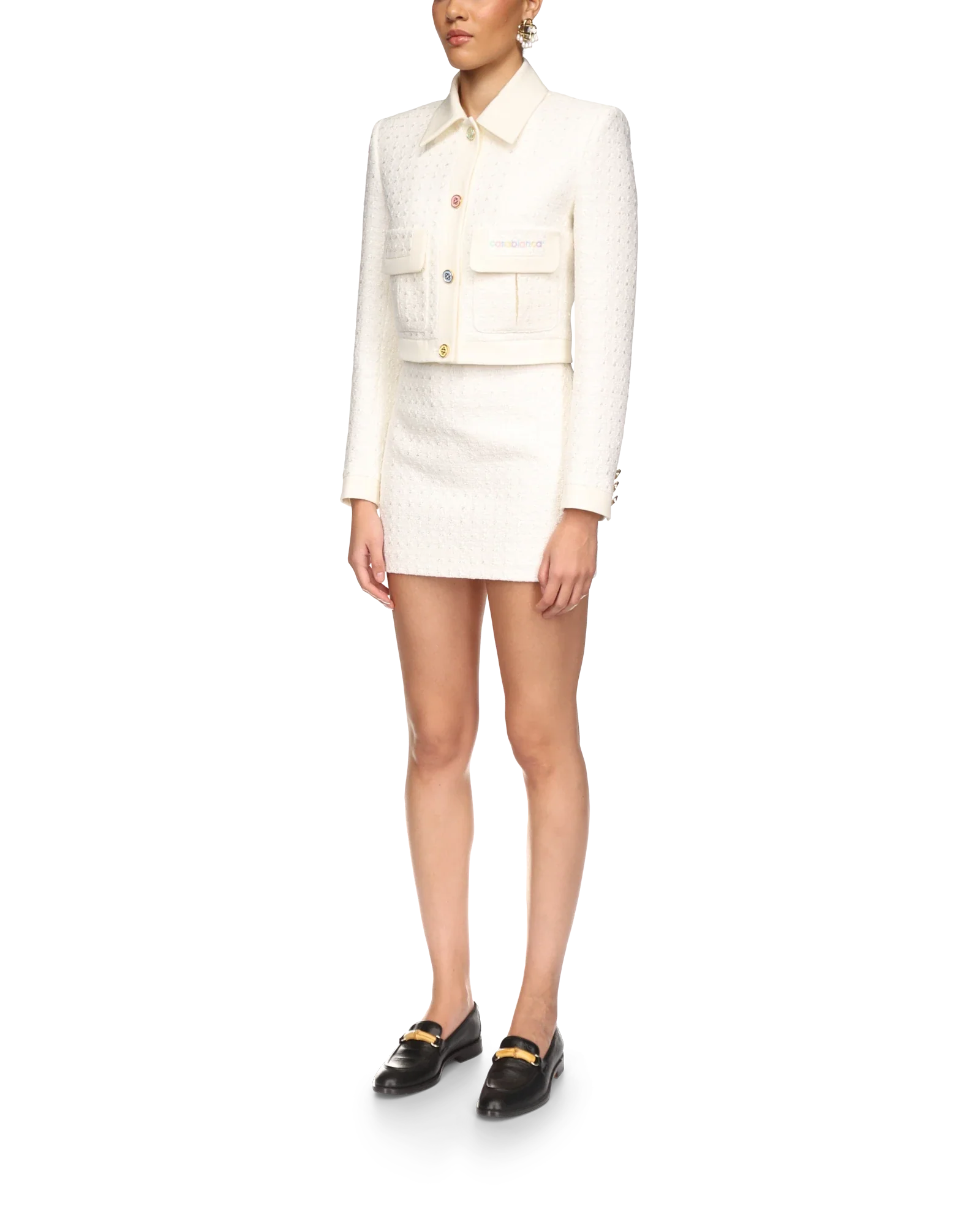 CARLA Tweed Jacket 白　サイズ2 CARLA Tweed Jacket 白 サイズ2 CARLA Tweed Jacket 白 サイズ2