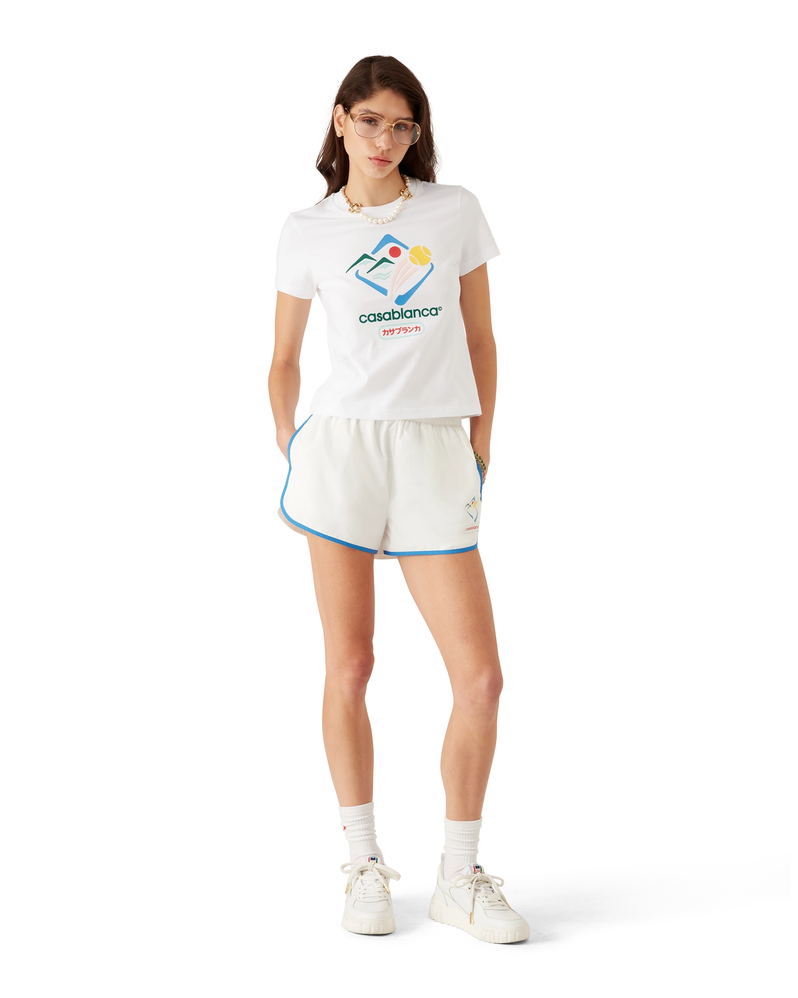 Montagne Sportif Cropped T-Shirt | Casablanca Paris Montagne Sportif Cropped T-Shirt | Casablanca Paris