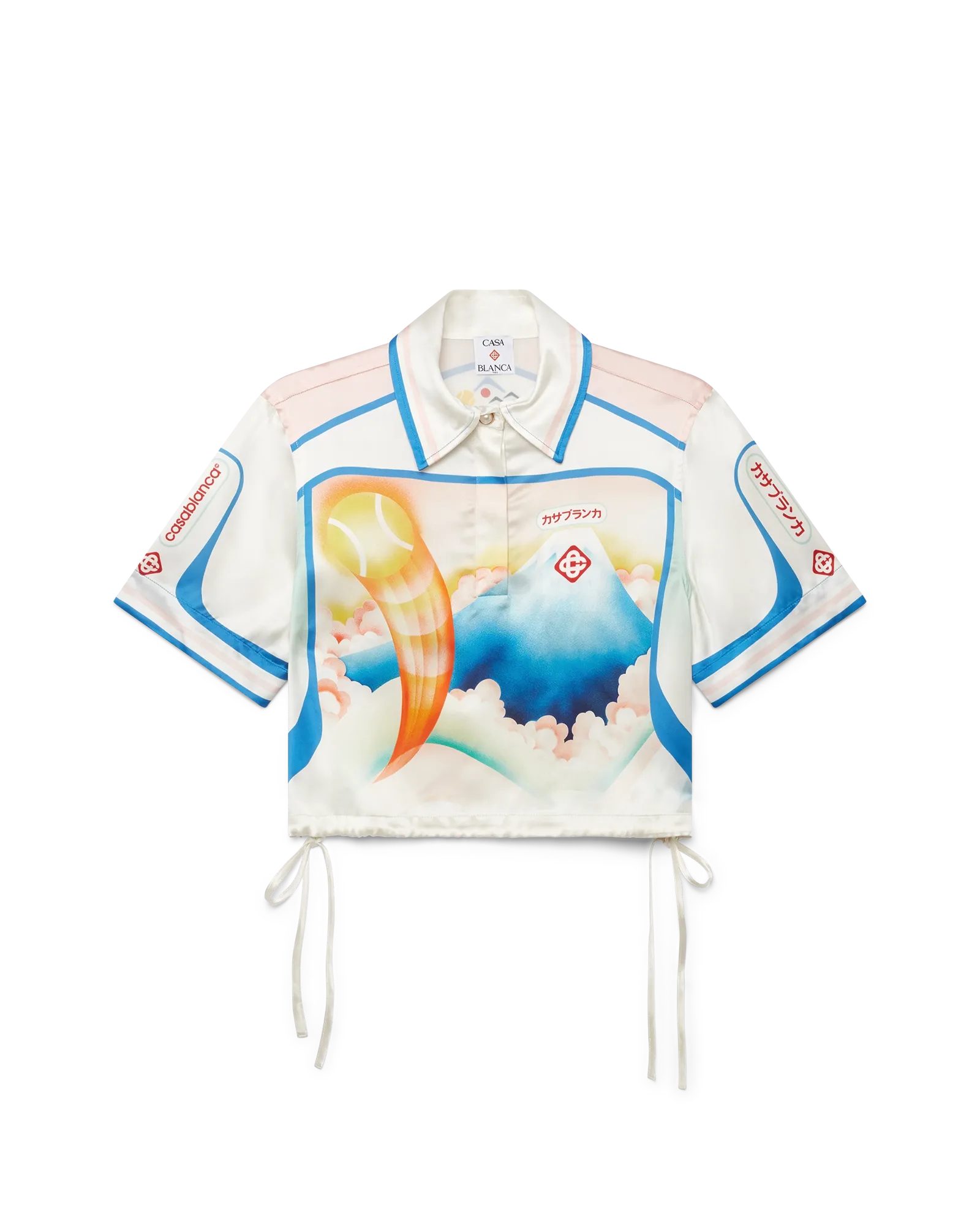 Fuji Dream Short Sleeve Silk Cropped Shirt – Casablanca