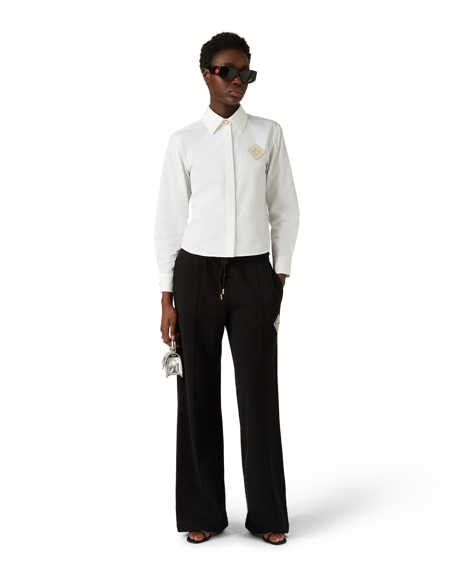 GMIK455B○CASABLANCA / カサブランカ MONAC Casablanca Diamond Monogram Degrade Silk Shirt, Size Small U