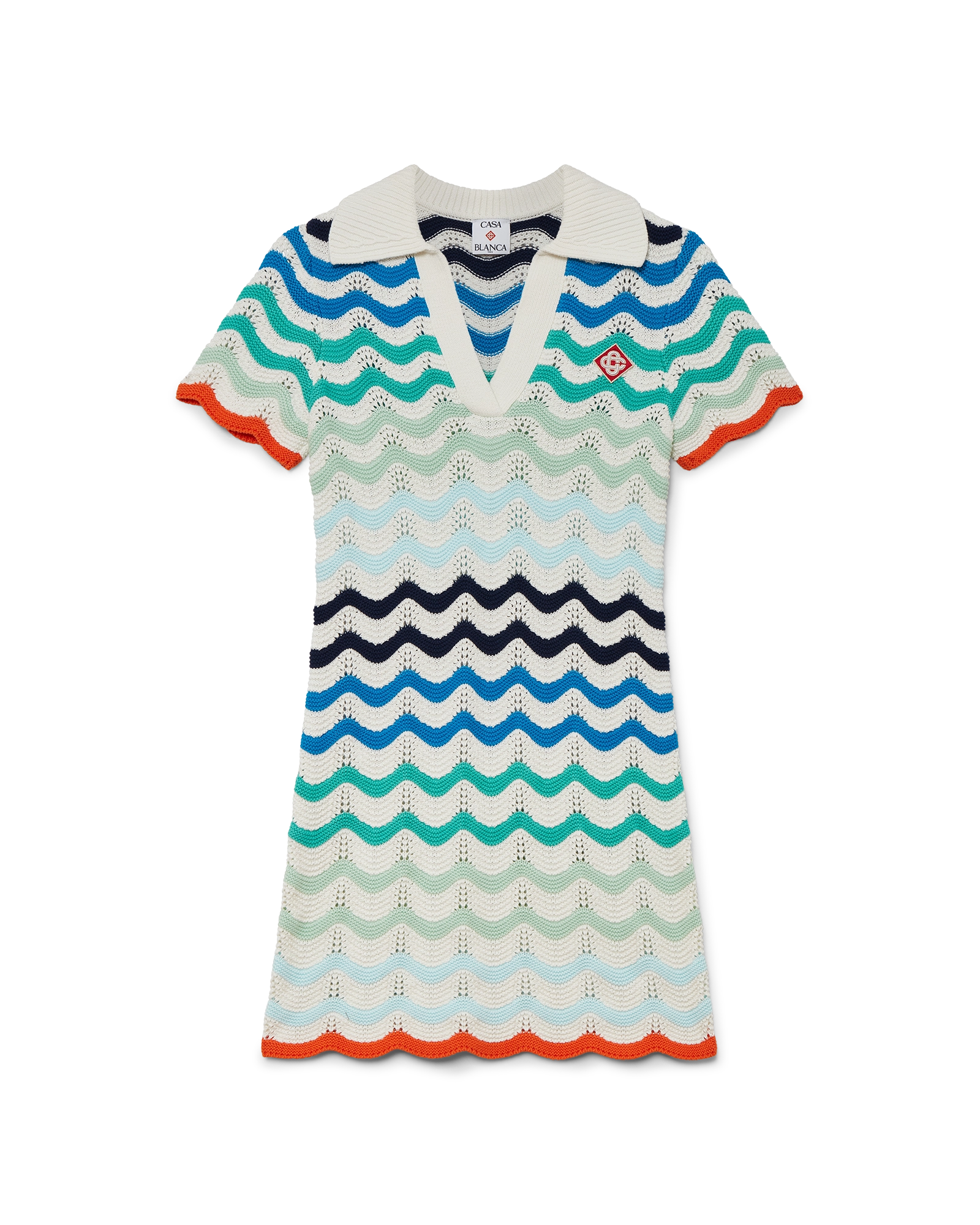 casablanca crochet mini dress Gradient Wave Crochet Mini Dress