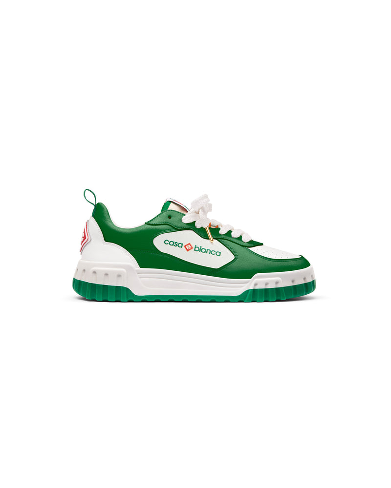 Mens The Court Green & White Sneaker